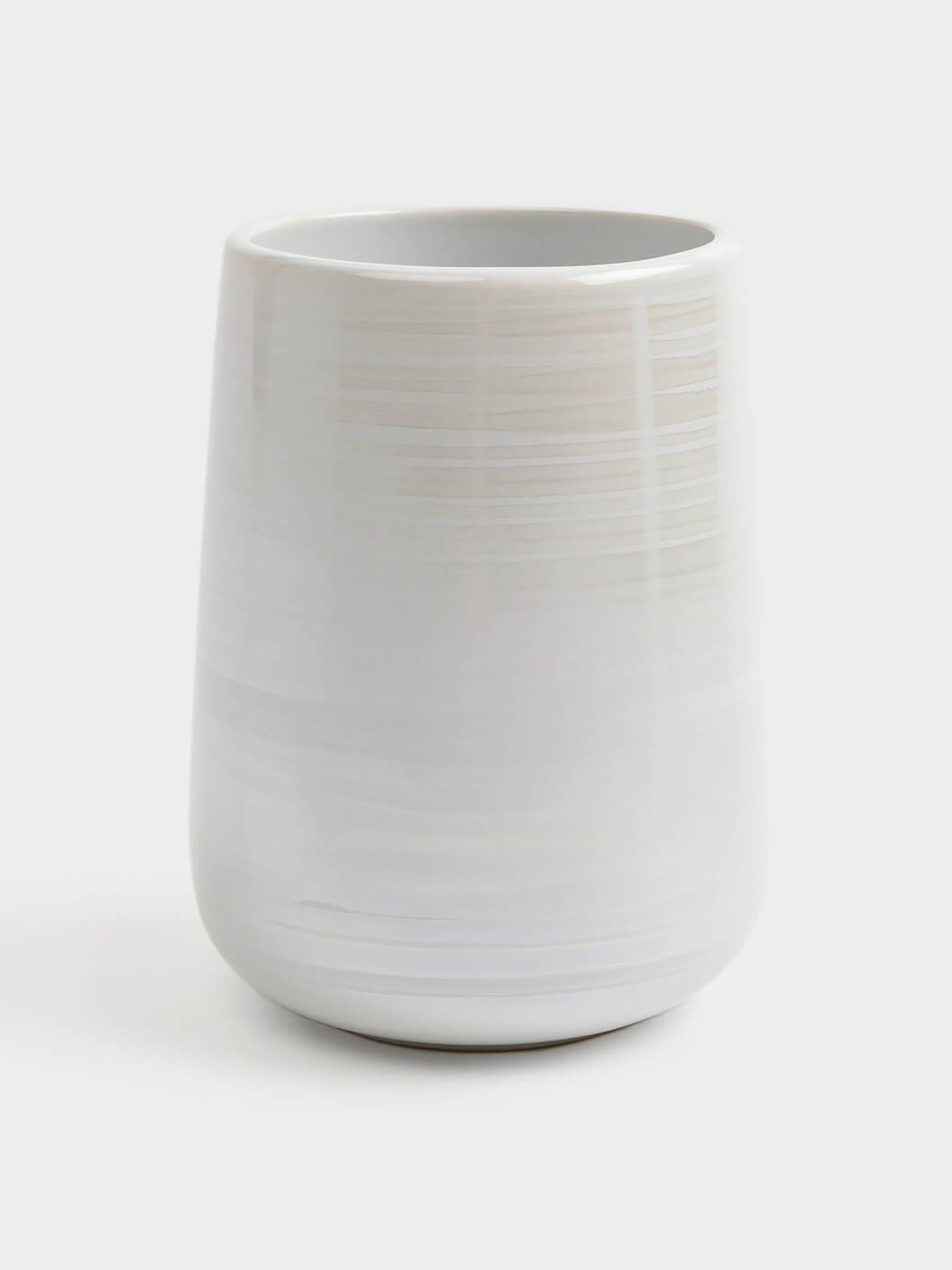 Bathroom tumbler, 11 cm, ceramic, white, mother of pearl, Odyssey