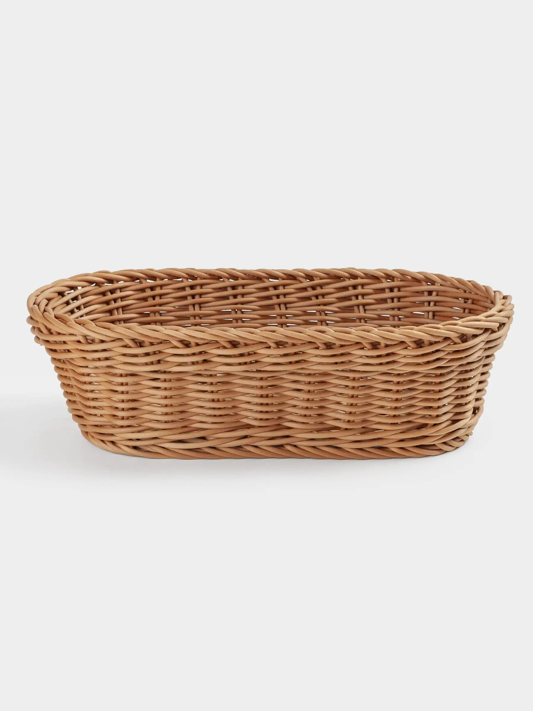 Bread basket, 29x17 cm, rattan, oval, brown, Twig