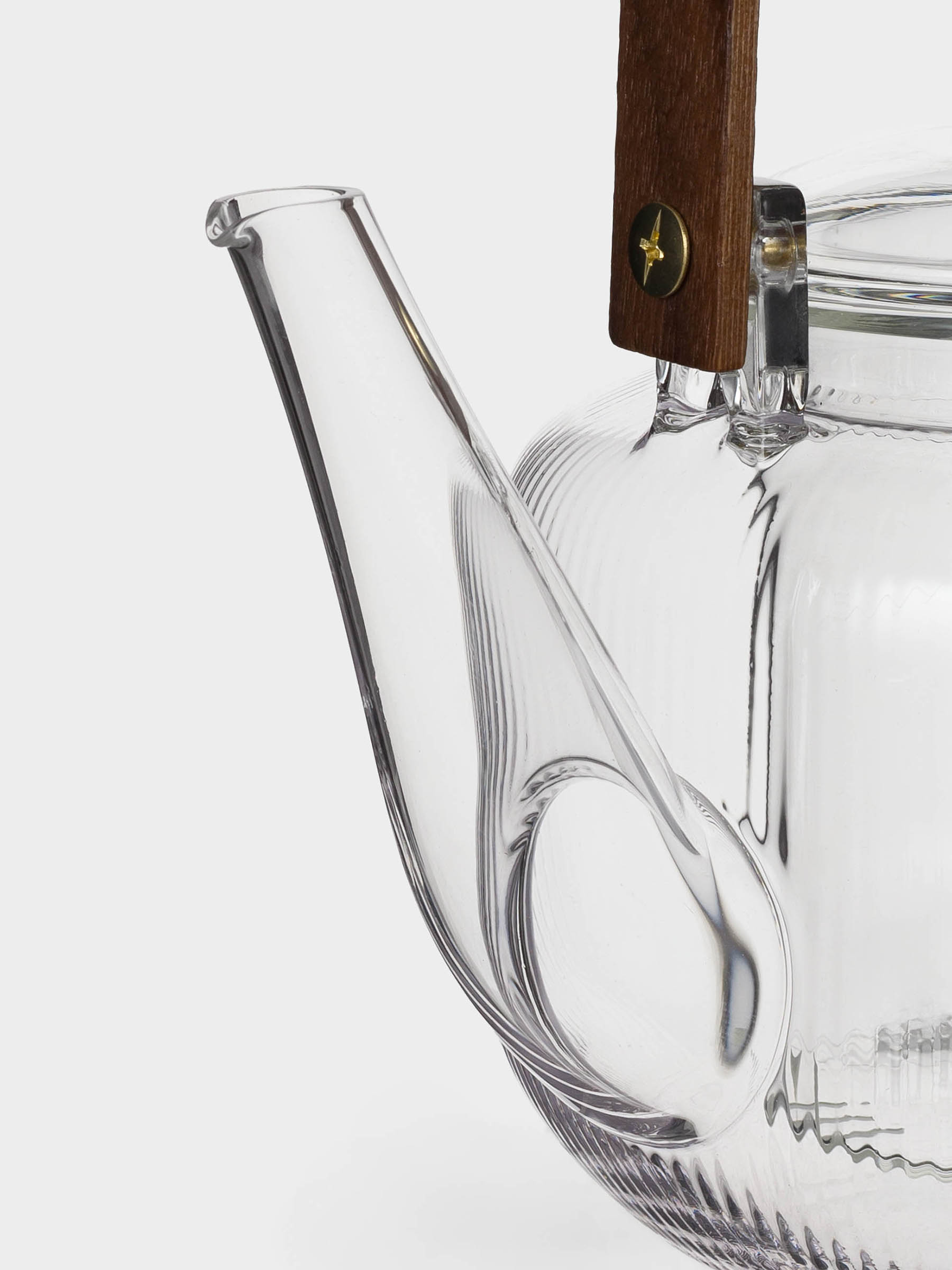 Teapot, 700 ml, glass B / wood, Ribby, image-1