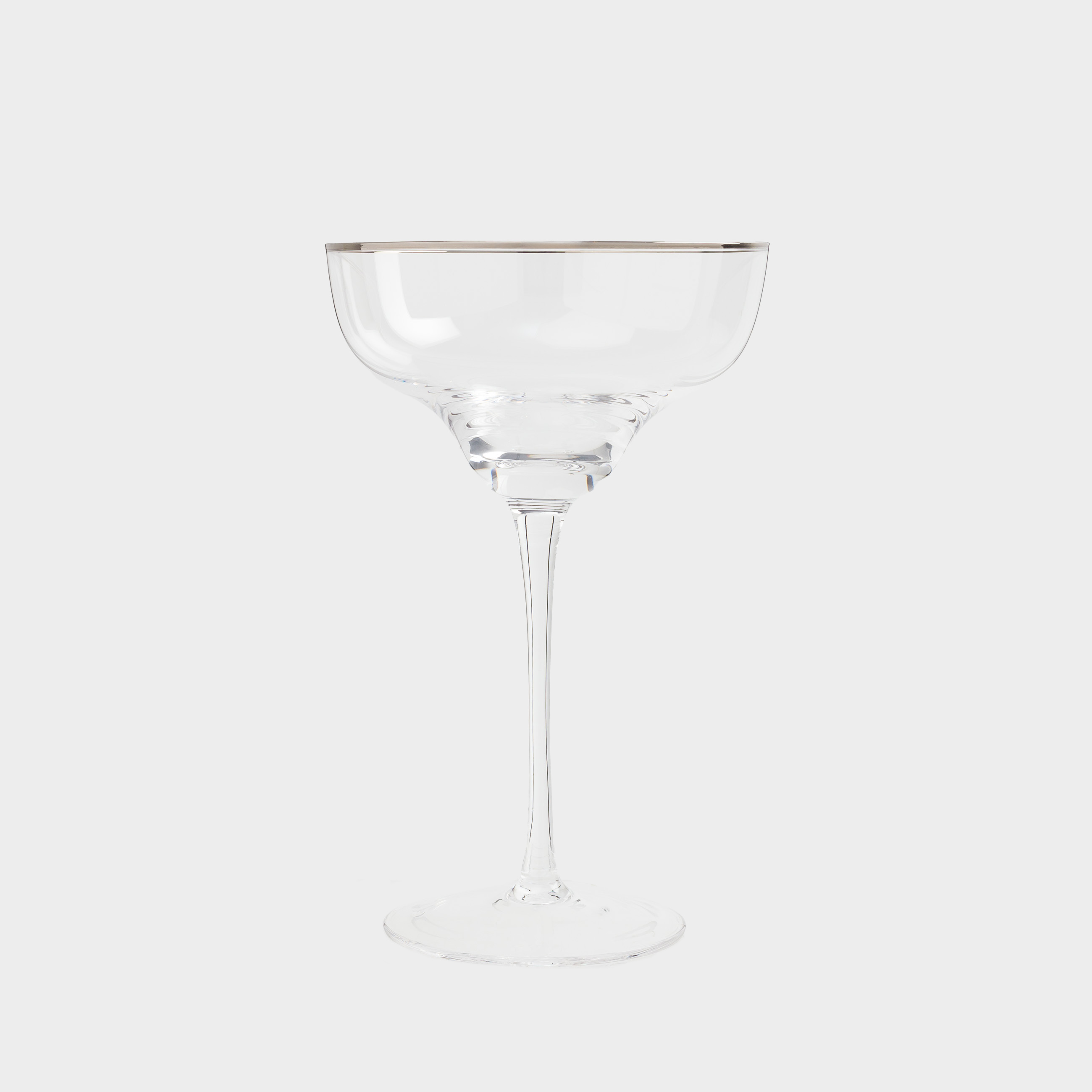Drinking glass, 250 ml, 2 pcs, glass, with silver edging, Rimini silver, image-2
