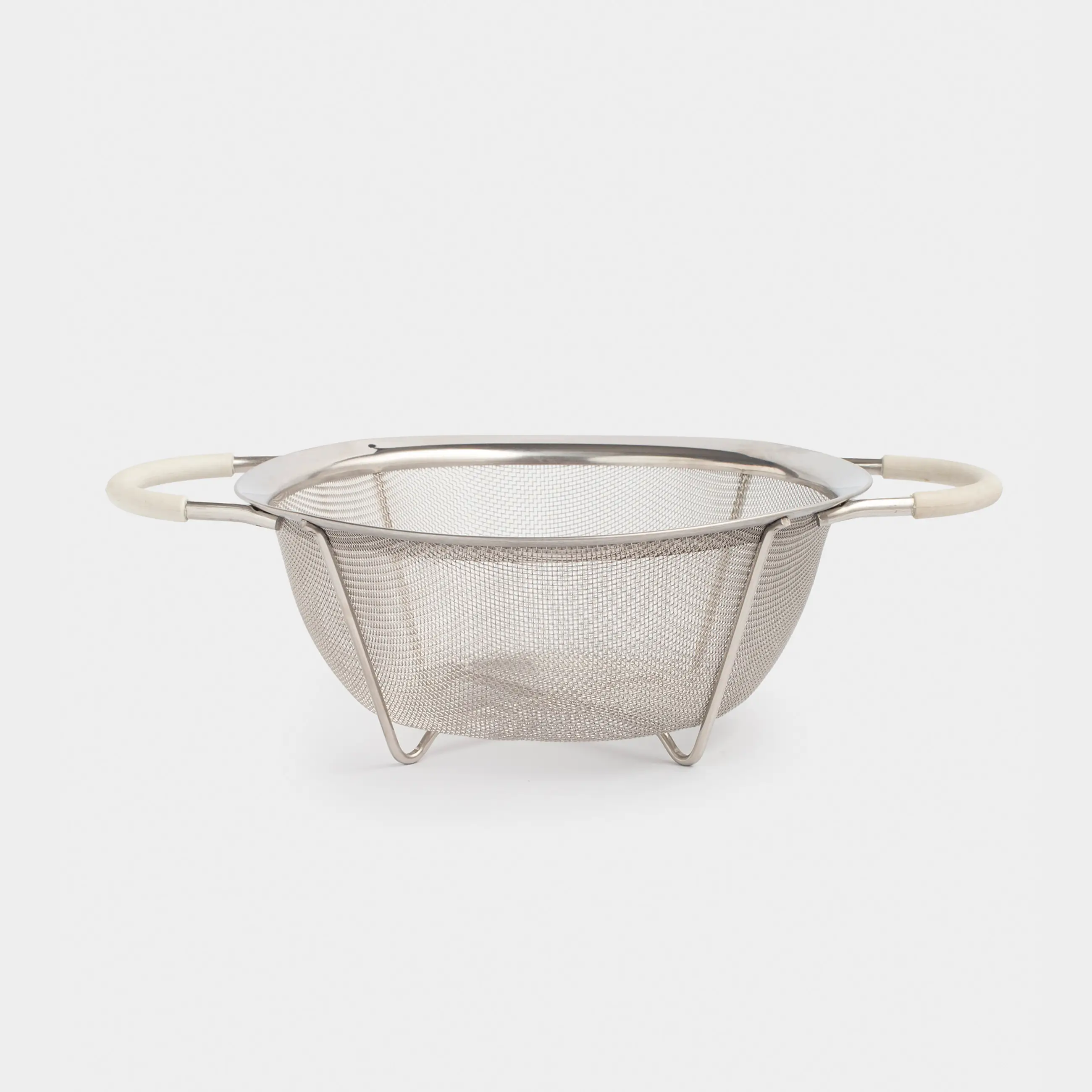 Colander, 20 cm, with two handles, steel / silicone, grey, Tammy
