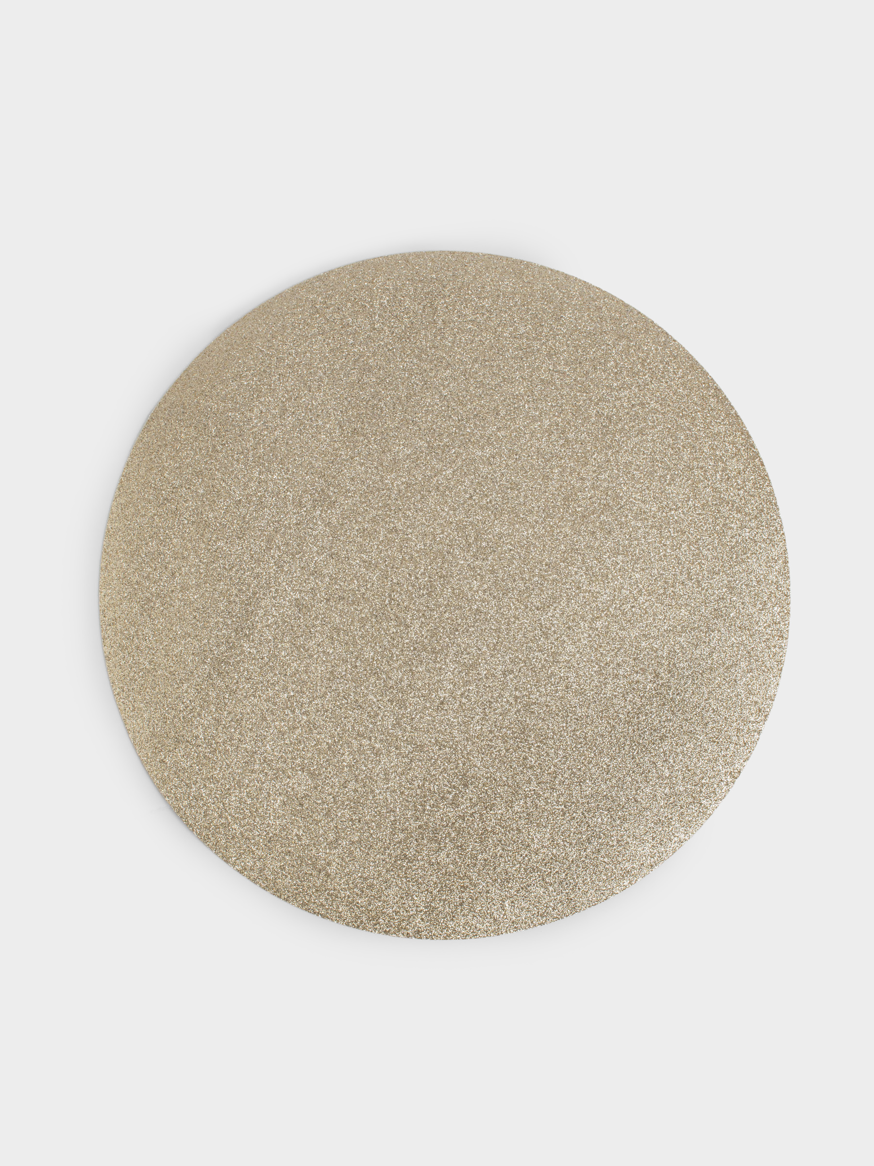 Placemat, 38 cm, PVC, round, champagne, Glitter mat, image-0