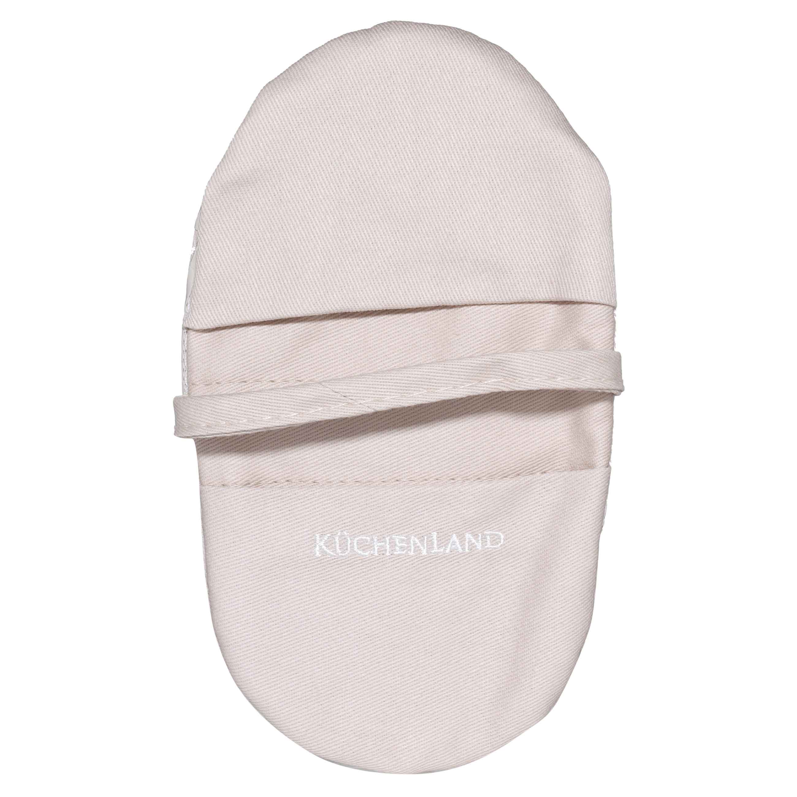 Potholder, 18x10 cm, double, cotton/silicone, beige, Bakery, image-0
