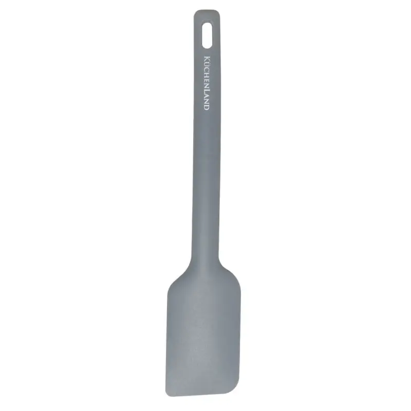 Spatula, 28 cm, silicone, grey, Grey steel