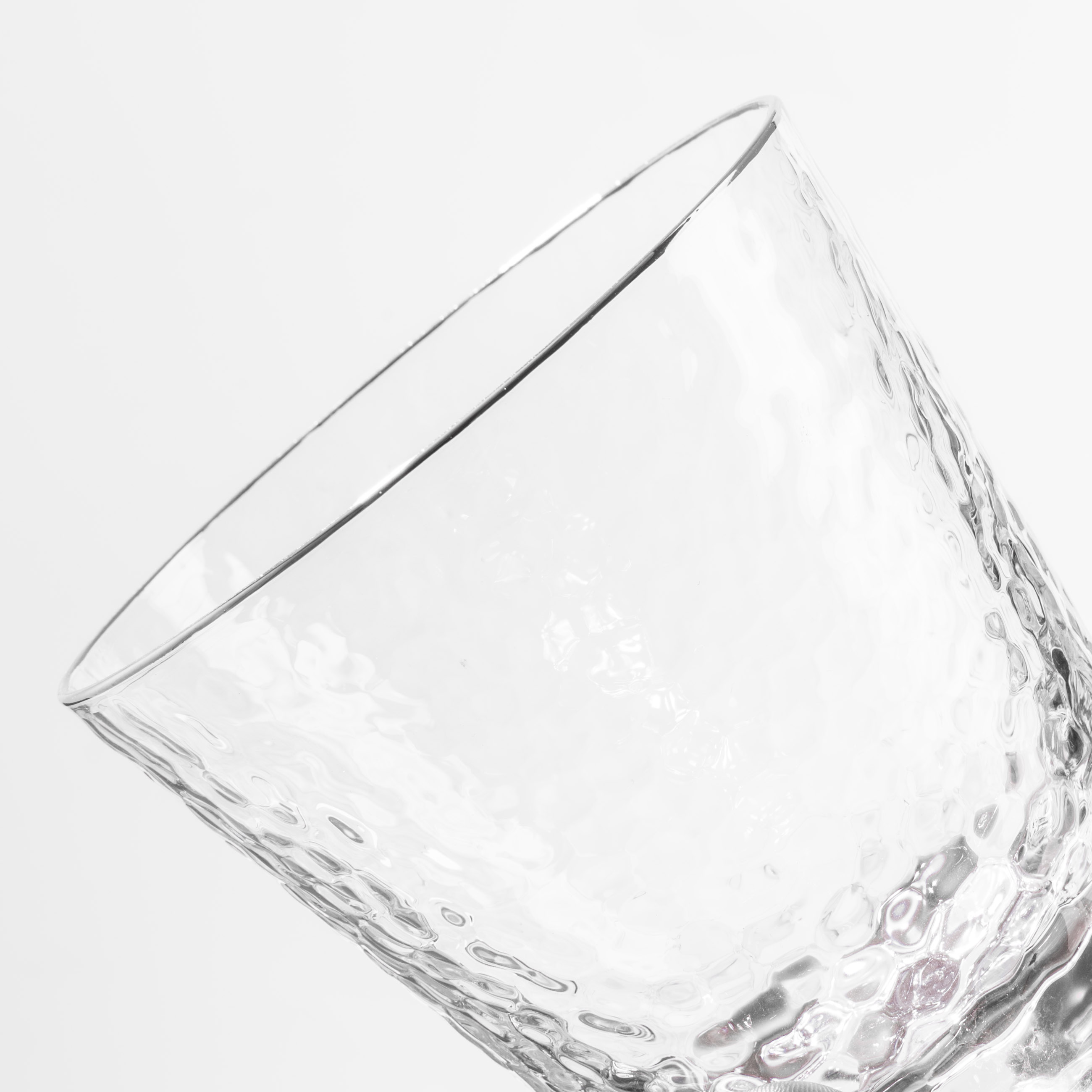 Whiskey glass, 10 cm, 270 ml, 6 pcs, glass, with silver edging, Ripply silver, image-5