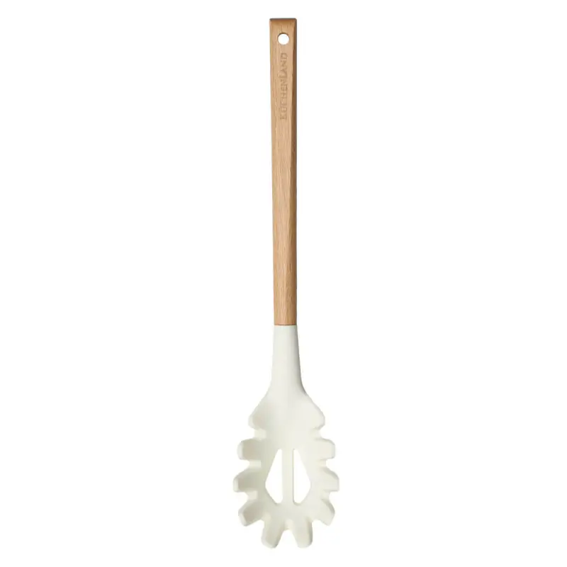 Spaghetti spoon, 32 cm, silicone / wood, beige, Provence
