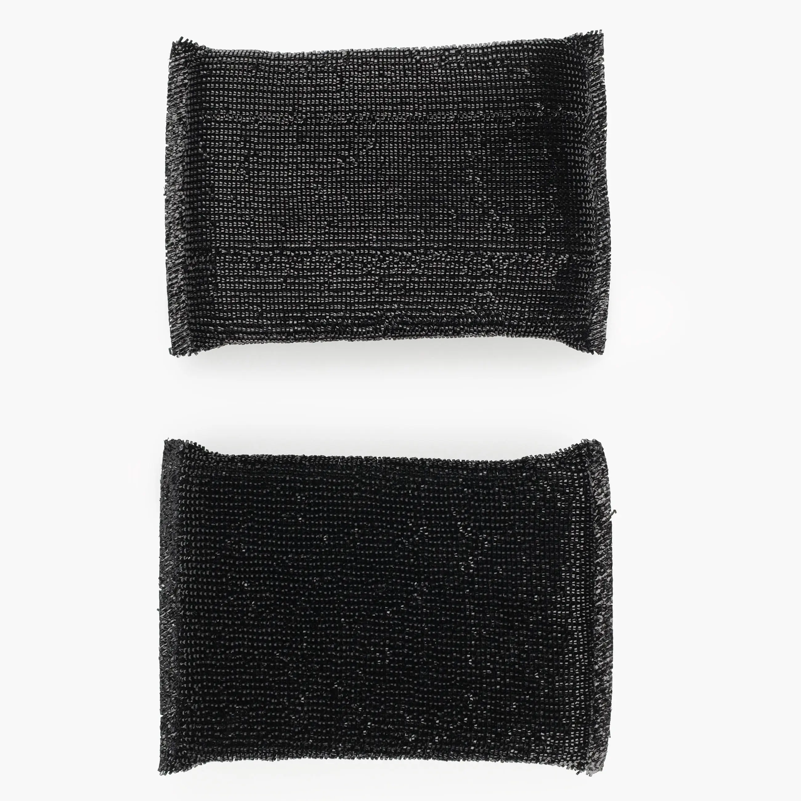 Dishwashing sponge, 13x9 cm, 2 pcs, polyester/steel/foam rubber, black, Black clean, image-0