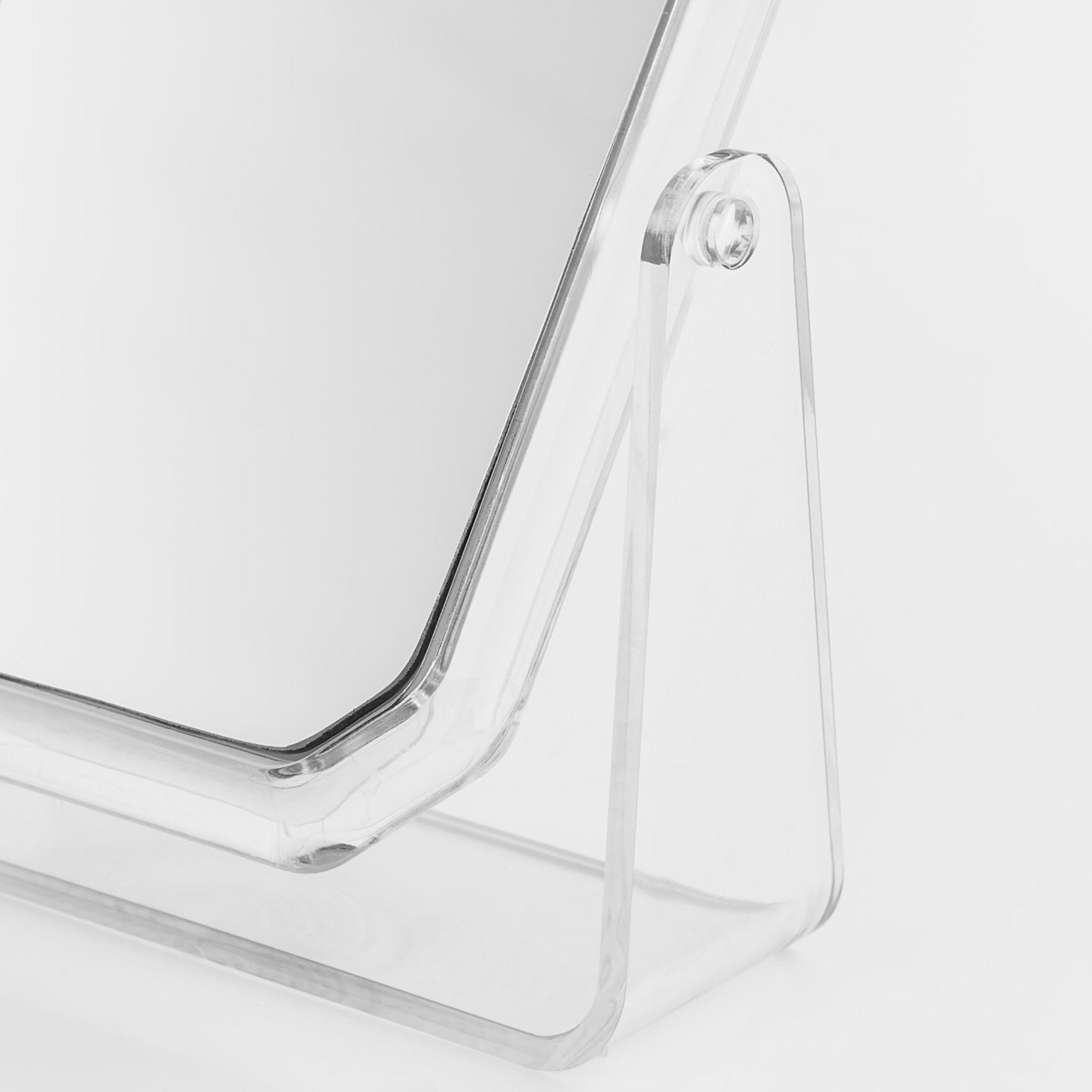 Table mirror, 14 cm, double-sided, plastic, rectangular, image-3