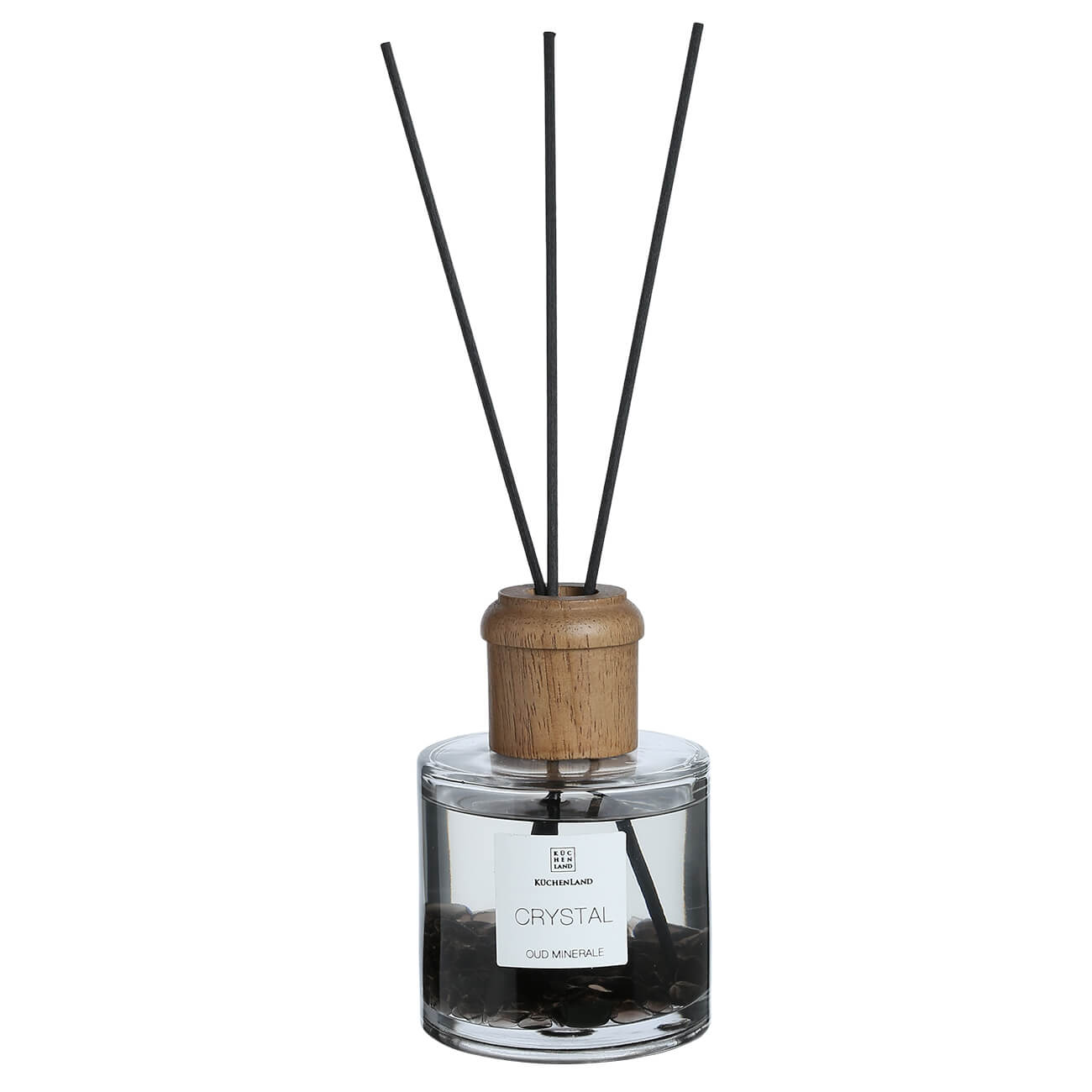 Aroma diffuser, 160 ml, with crystals, black, Oud Minerale, Crystal