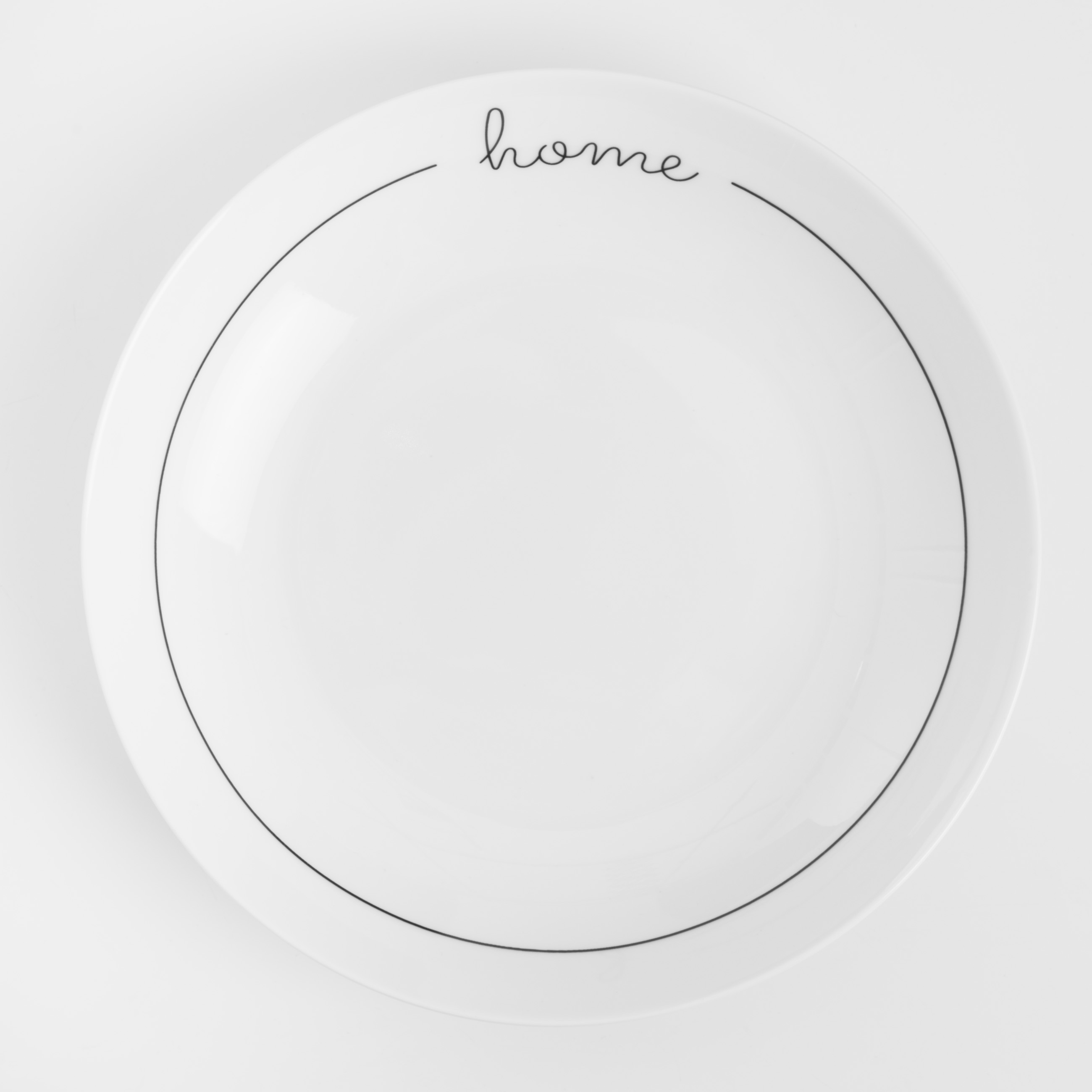 Soup plate, 20x3 cm, 2 pcs, porcelain N, white, Home, Scroll white