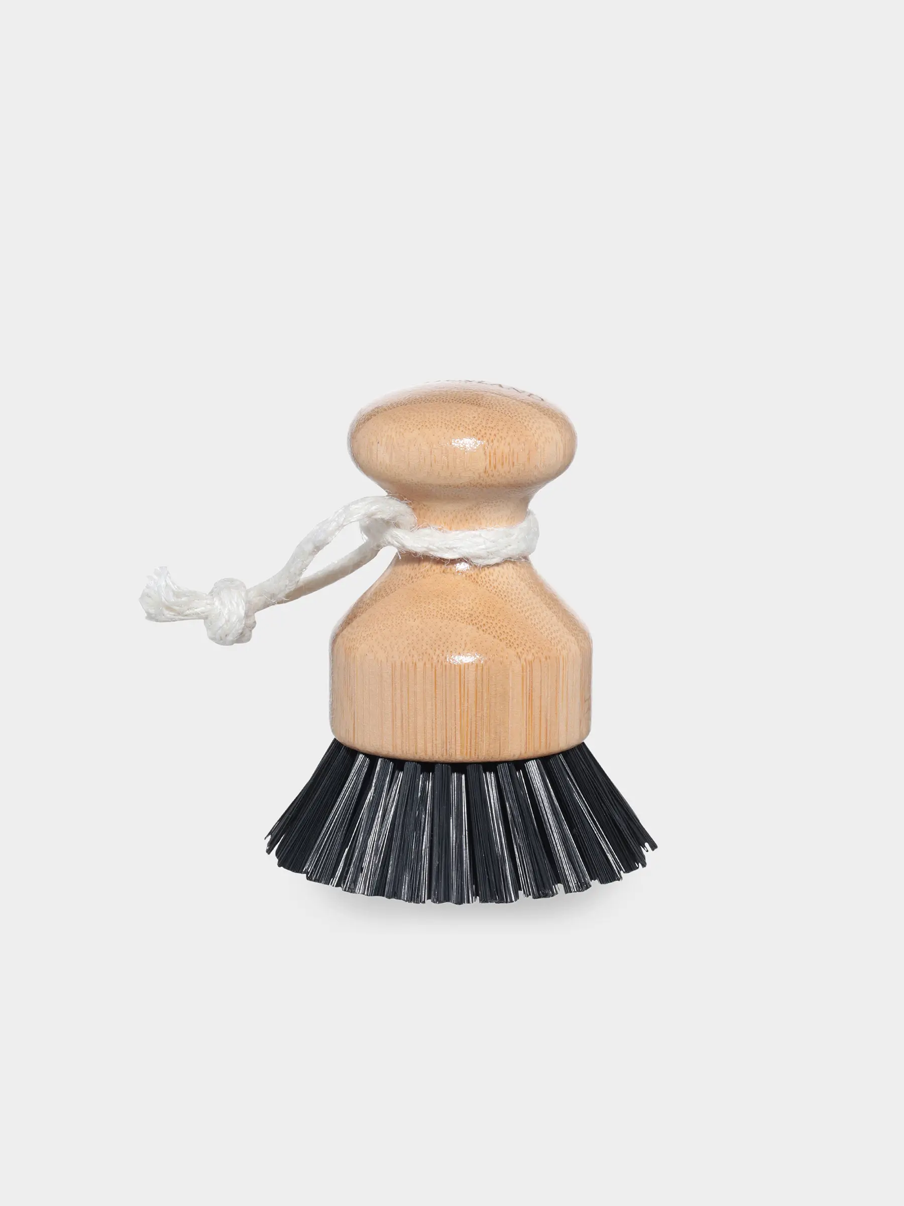 Dish washing brush, 7 cm, bamboo / plastic, black, Black clean