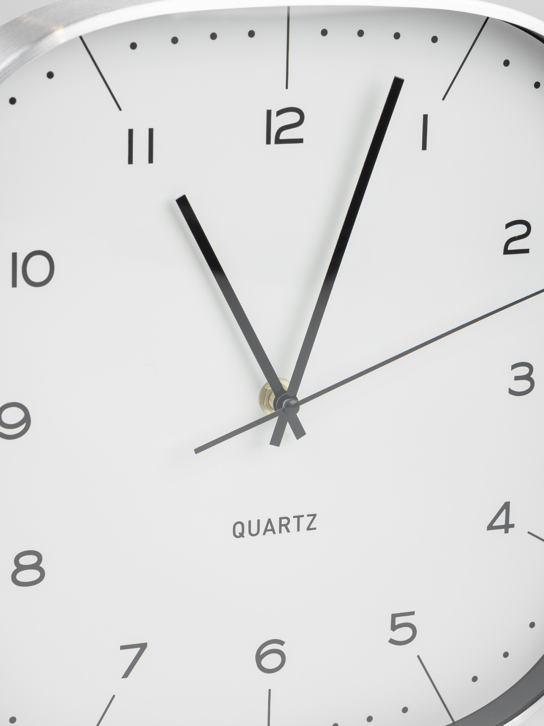 Wall clock, 29 cm, metal/glass, white-silver, Dial, image-2