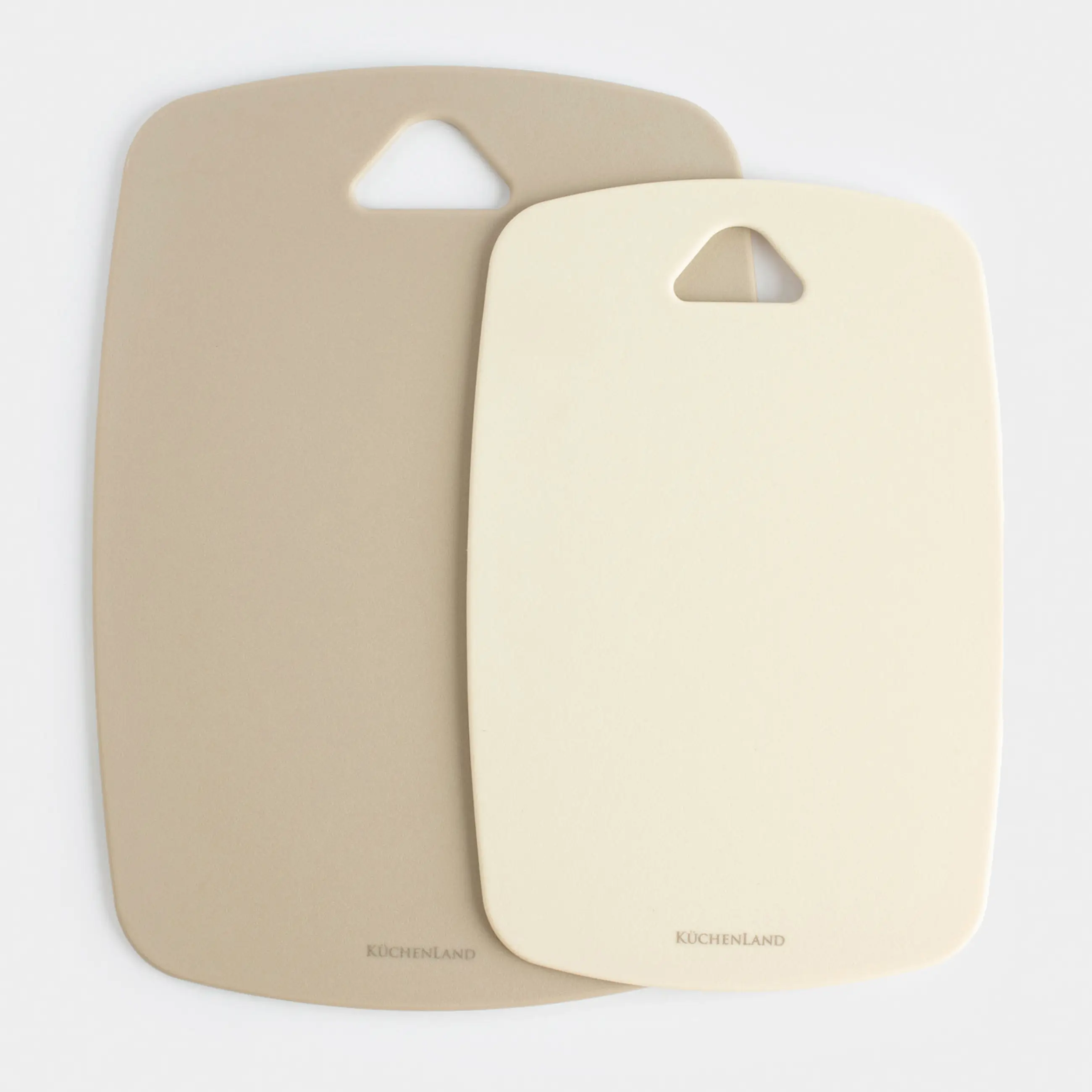 Cutting board, 30/35 cm, 2 pcs, plastic, milk/gray-brown, Soft kitchen, image-0