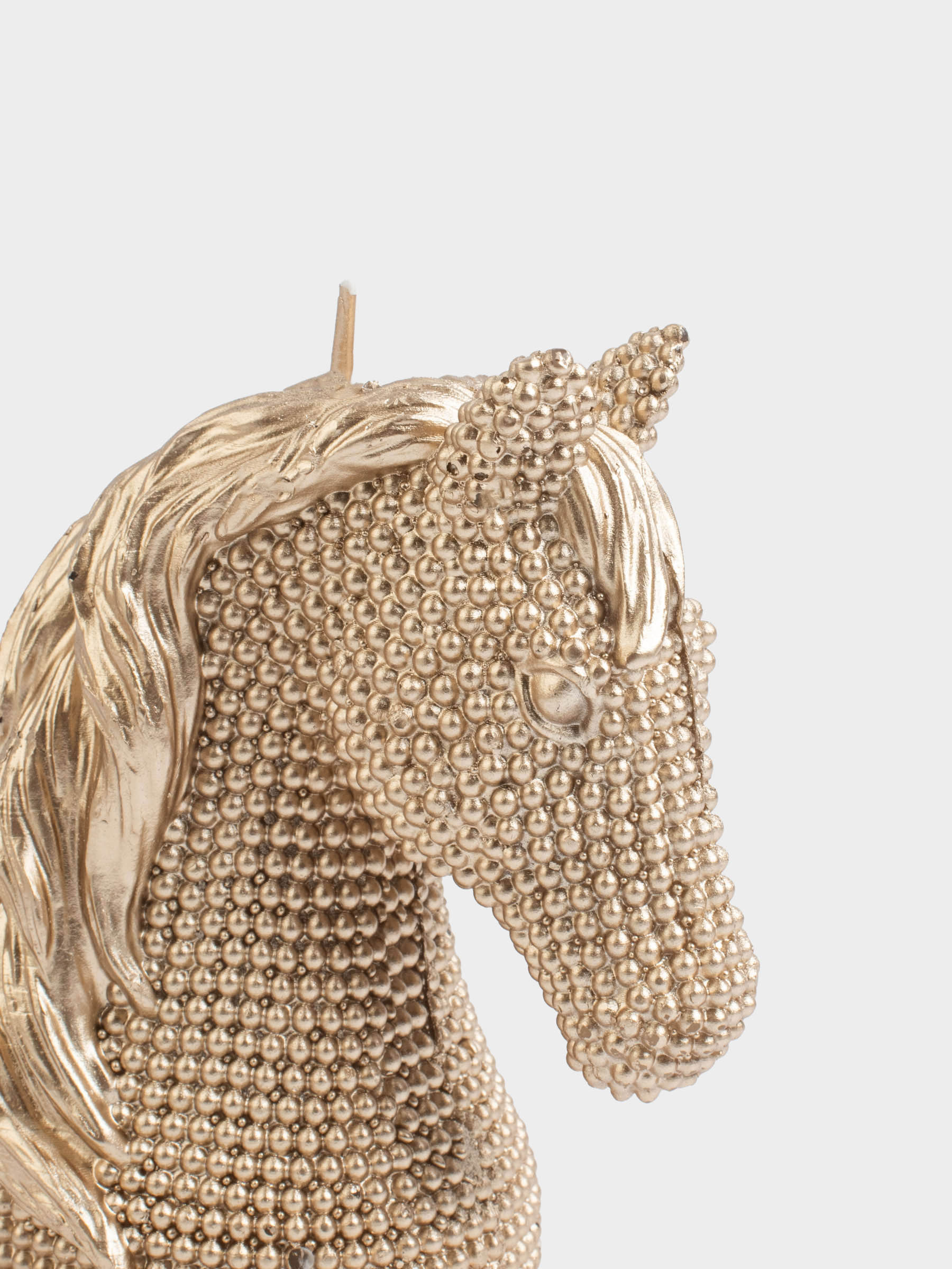 Candle, 11x12 cm, golden, Horse, Horse gold, image-3