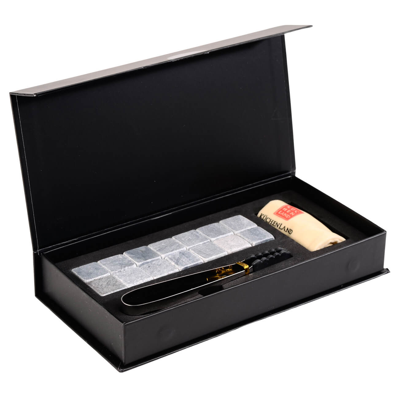 Set of beverage cooling cubes, 16 pr, with tongs, steatite / steel, BAR