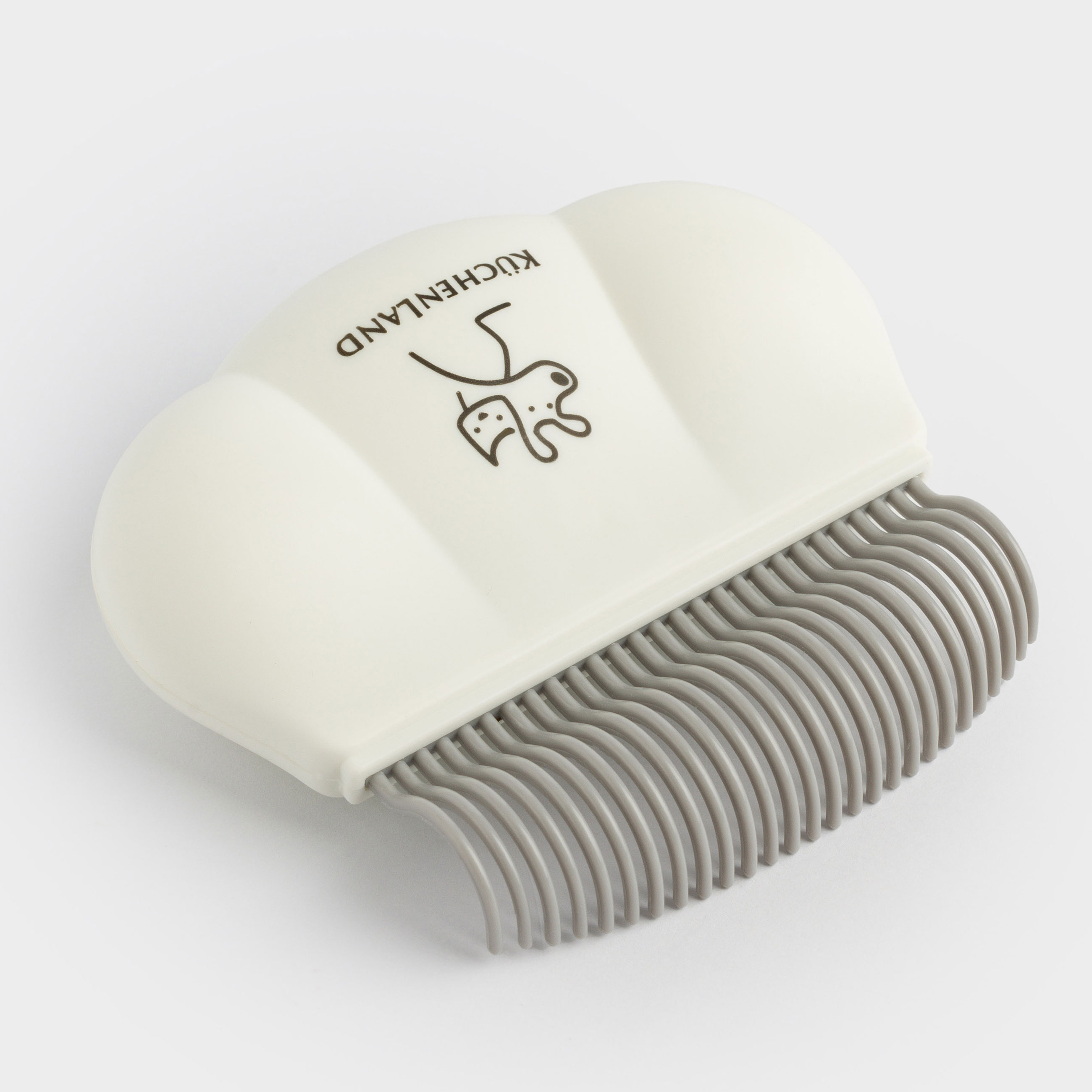 Animal hair comb, 9 cm, plastic, white, Paw, Pet, image-2