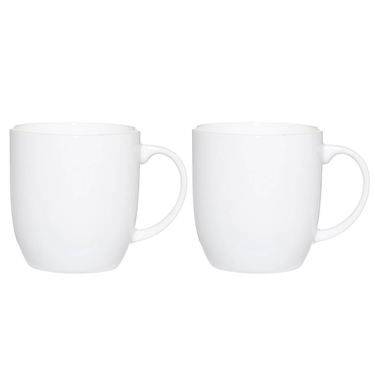 Mug, 370 ml, 2 pcs, porcelain F, white, Ideal white
