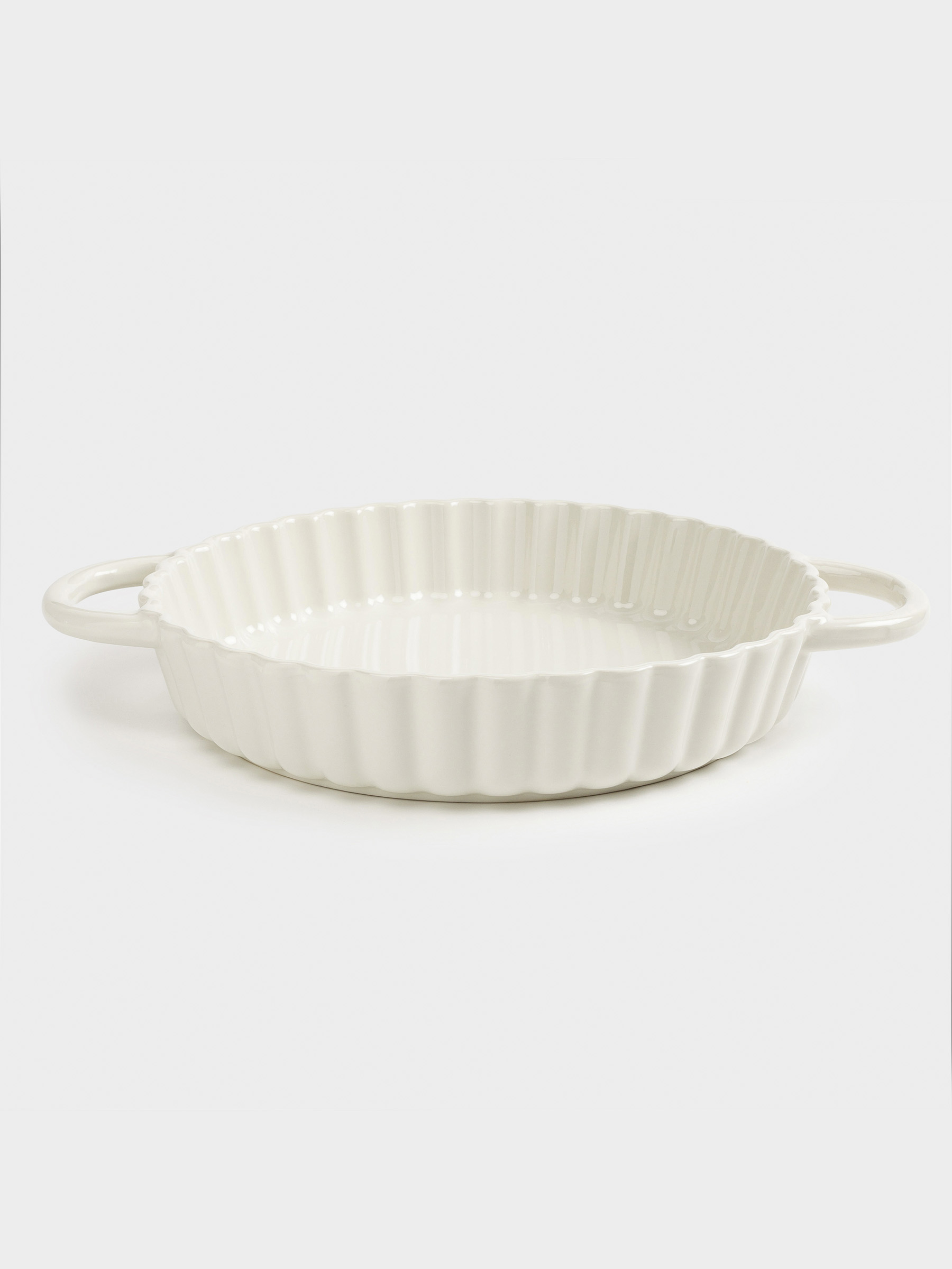 Baking dish, 28 cm, ceramic, round, milk, Cakes ivory, image-1