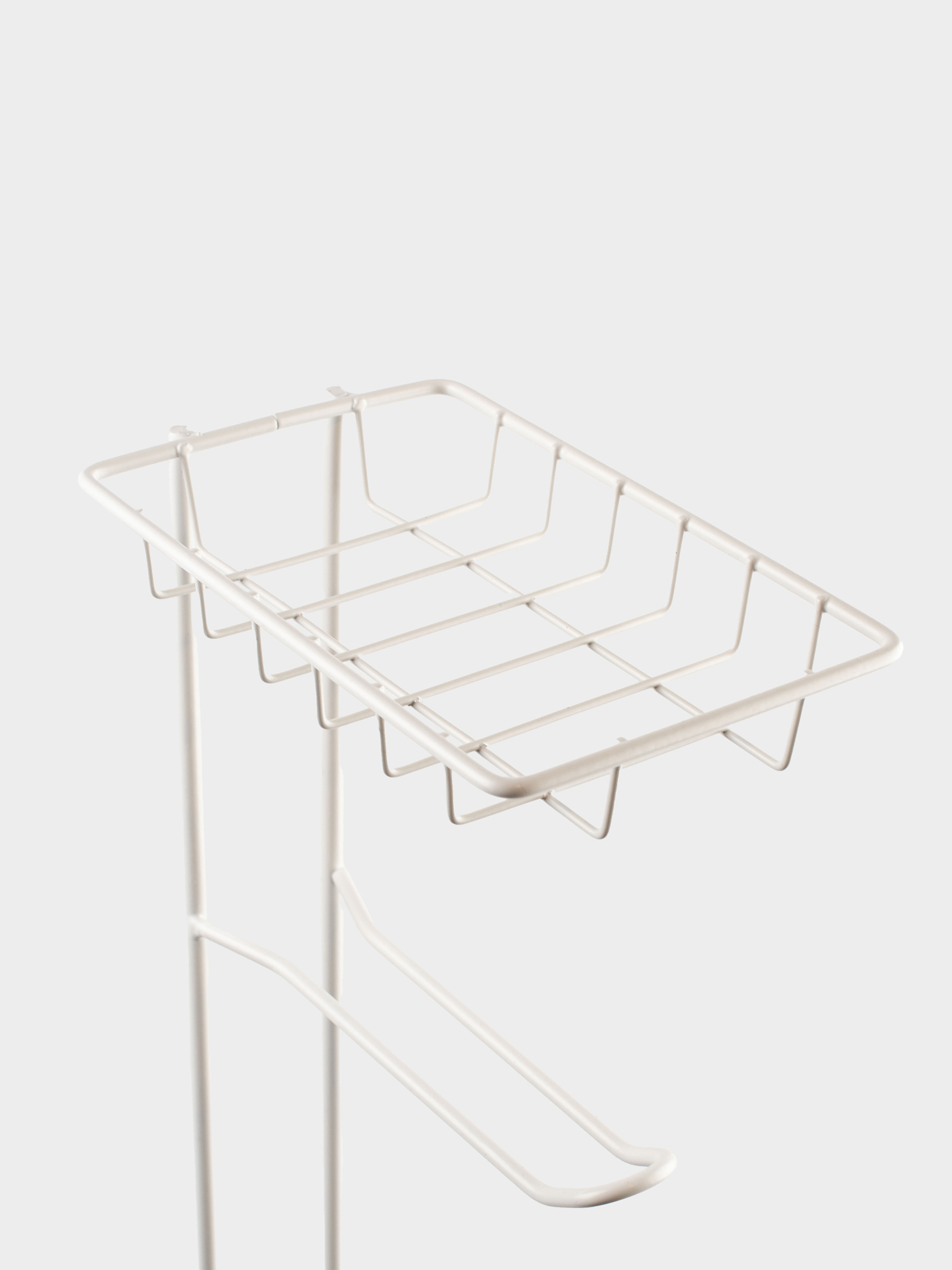 Toilet paper holder, 64 cm, floor-standing, metal, milky, Method, image-3