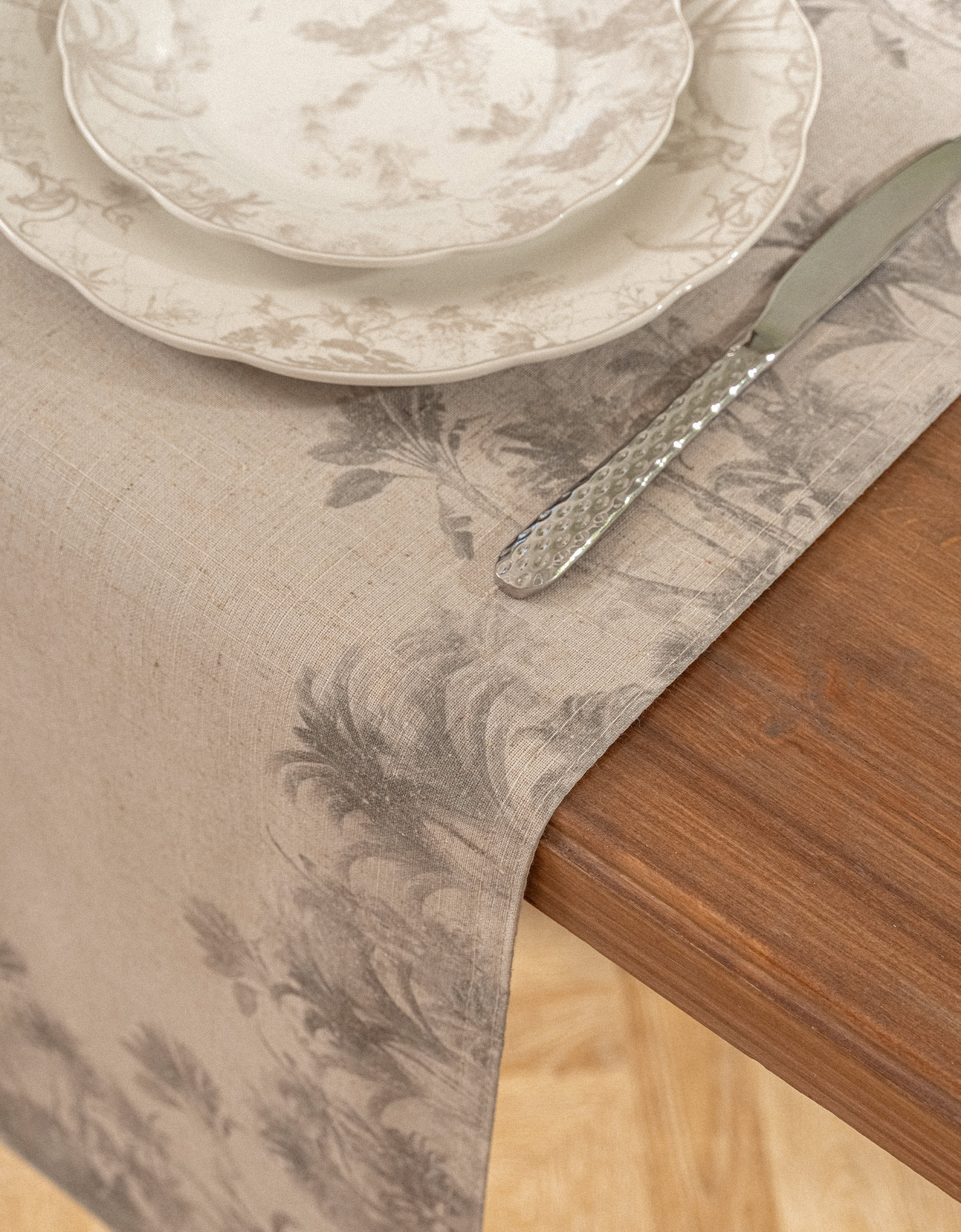Table runner, 40x160 cm, polyester / linen, sand, Jungle, Tropical wildlife, image-5