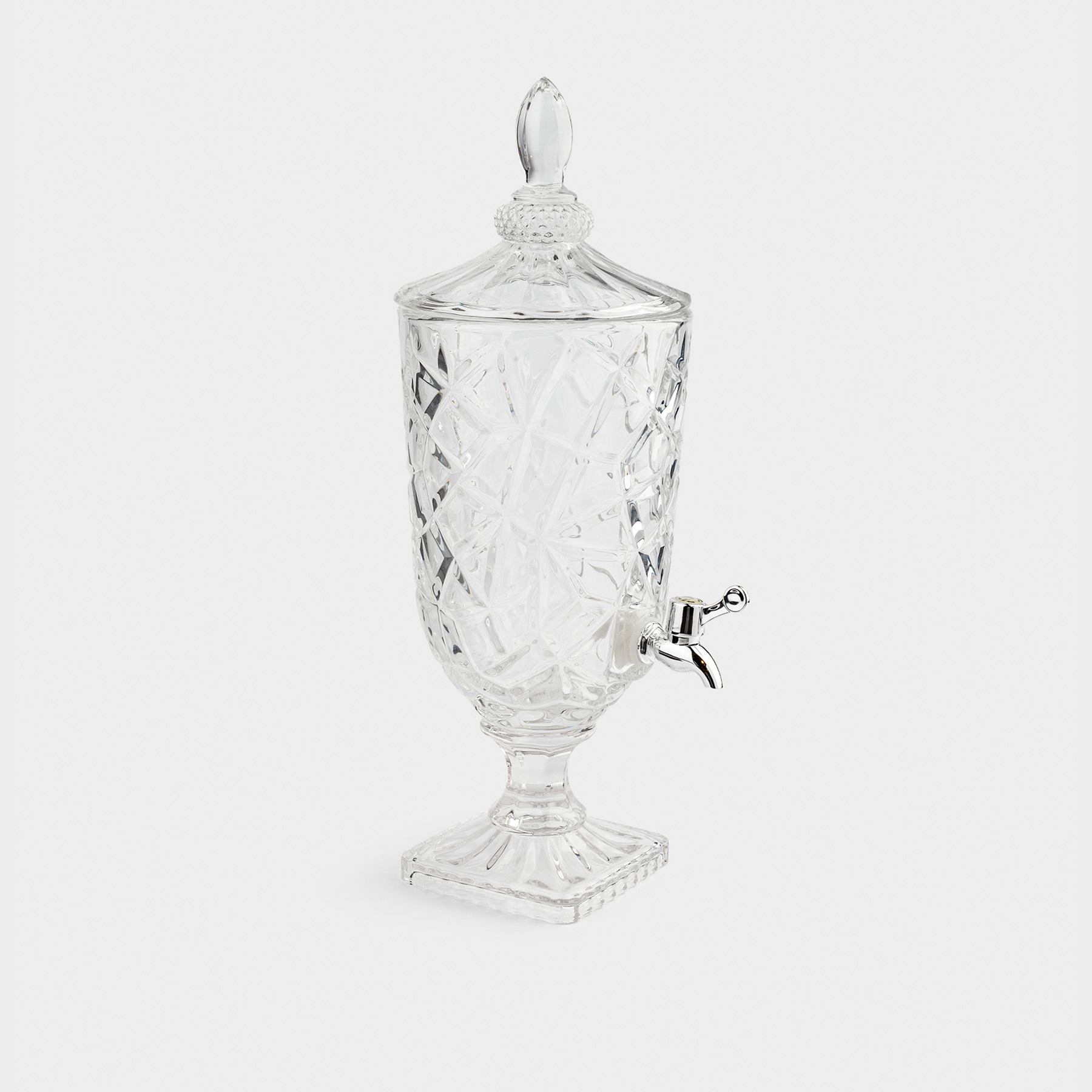 Drink dispenser, 3 L, Glass R / plastic, Crackle