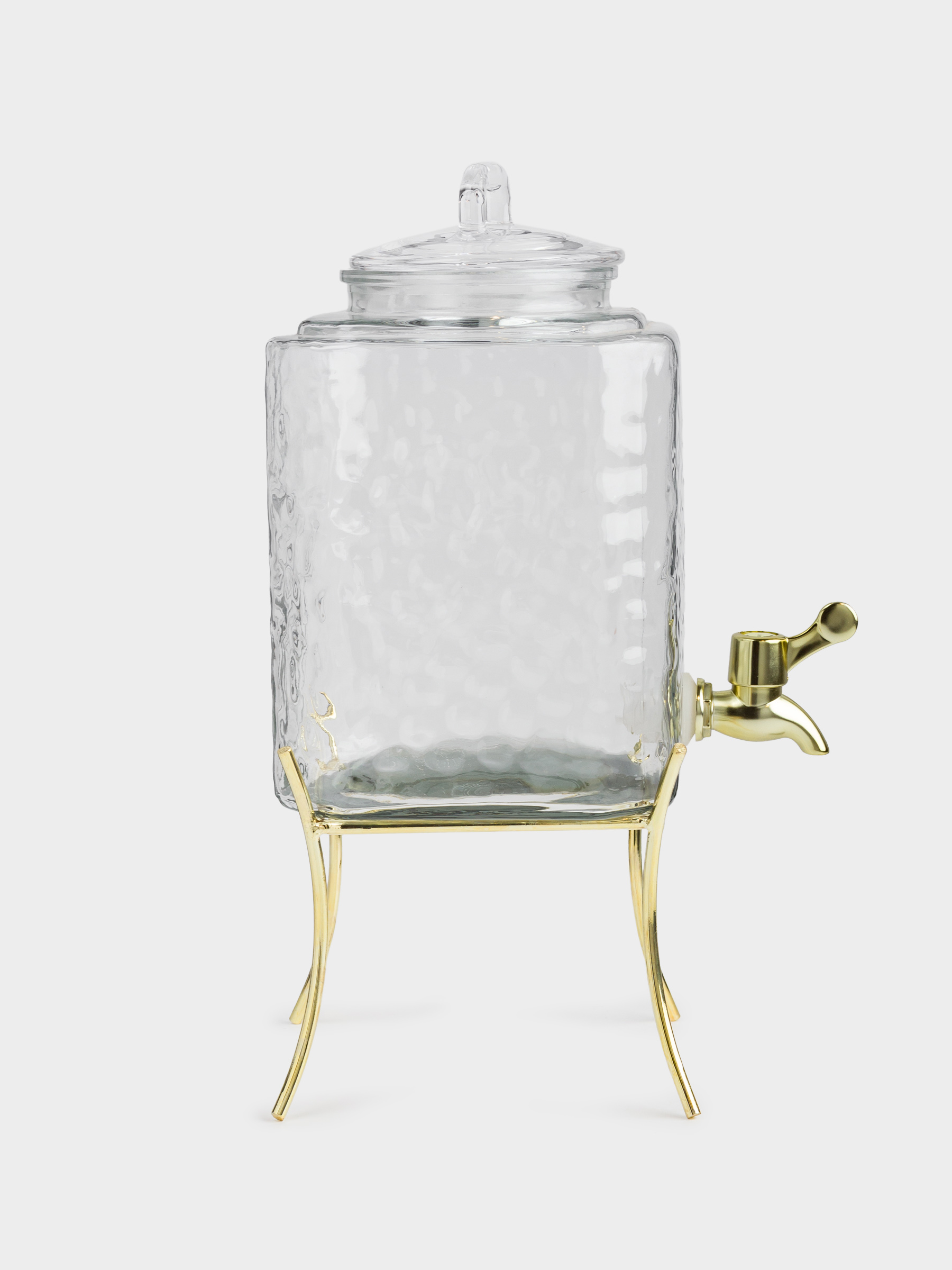 Beverage dispenser, 3,2 l, on stand, glass R / metal, golden, Loft gold, image-2