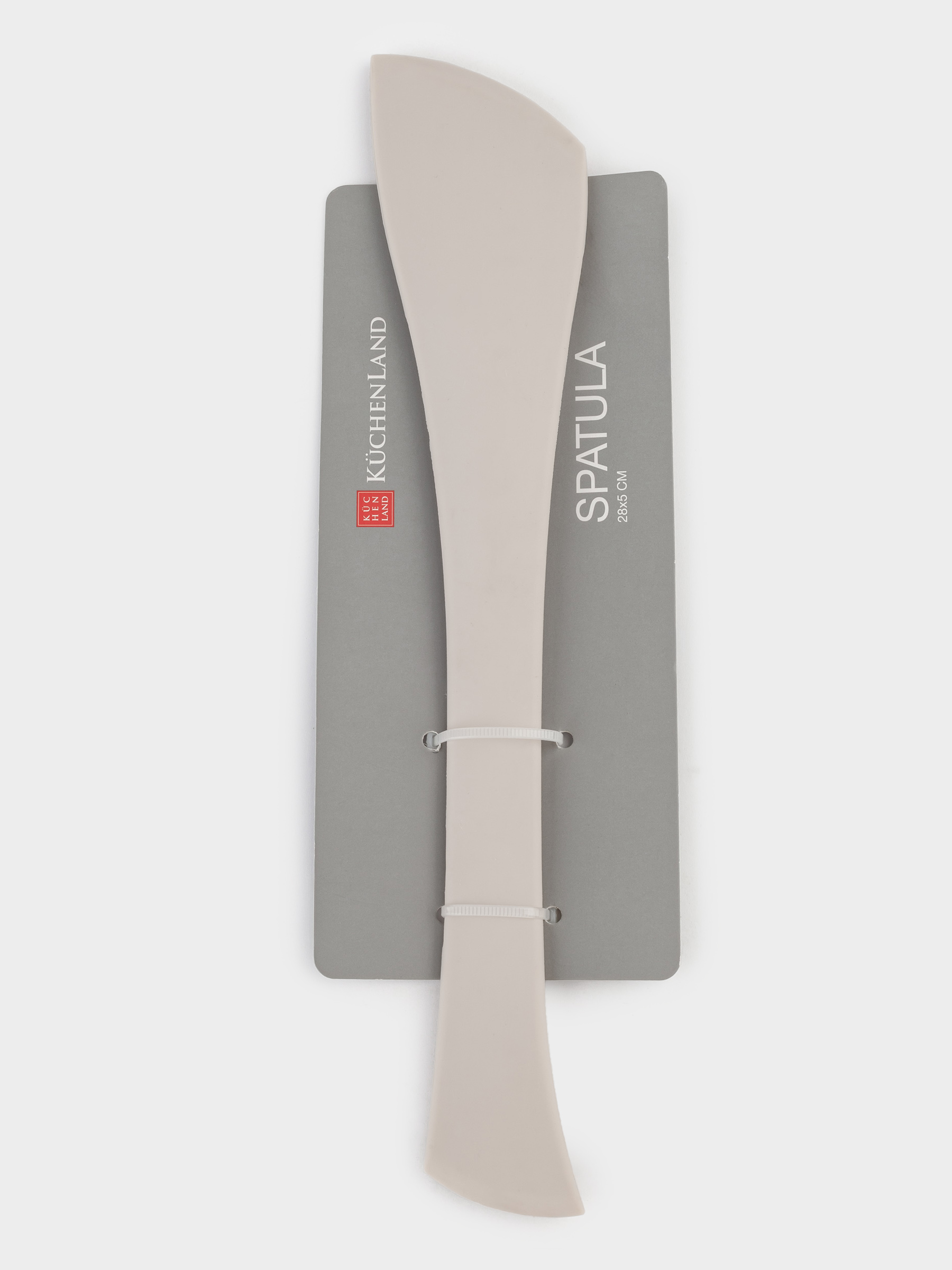 Spatula, 28 cm, double, silicone, beige, image-5