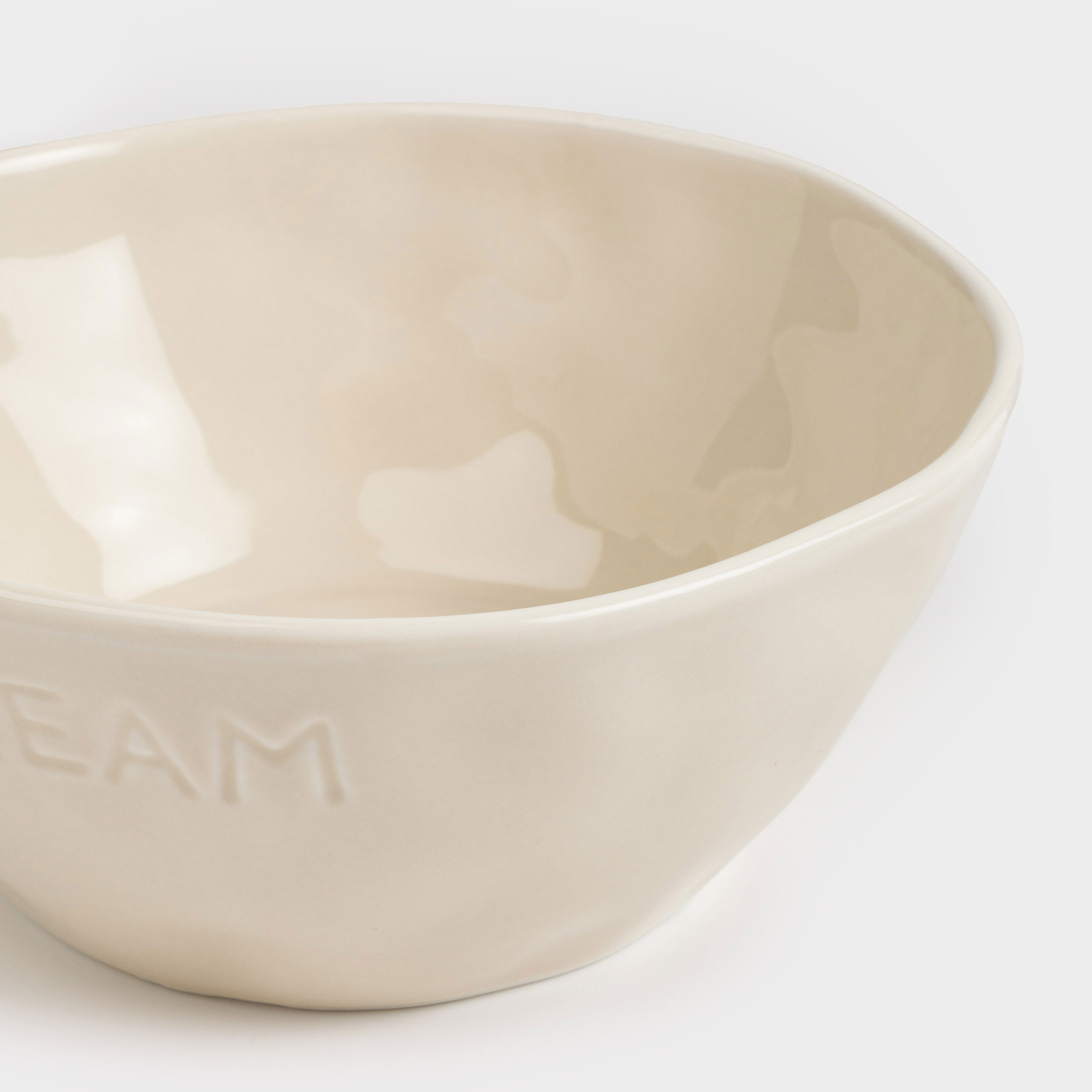 Salad bowl, 17x7 cm, 900 ml, porcelain P, dairy, Dream, Crumple words
