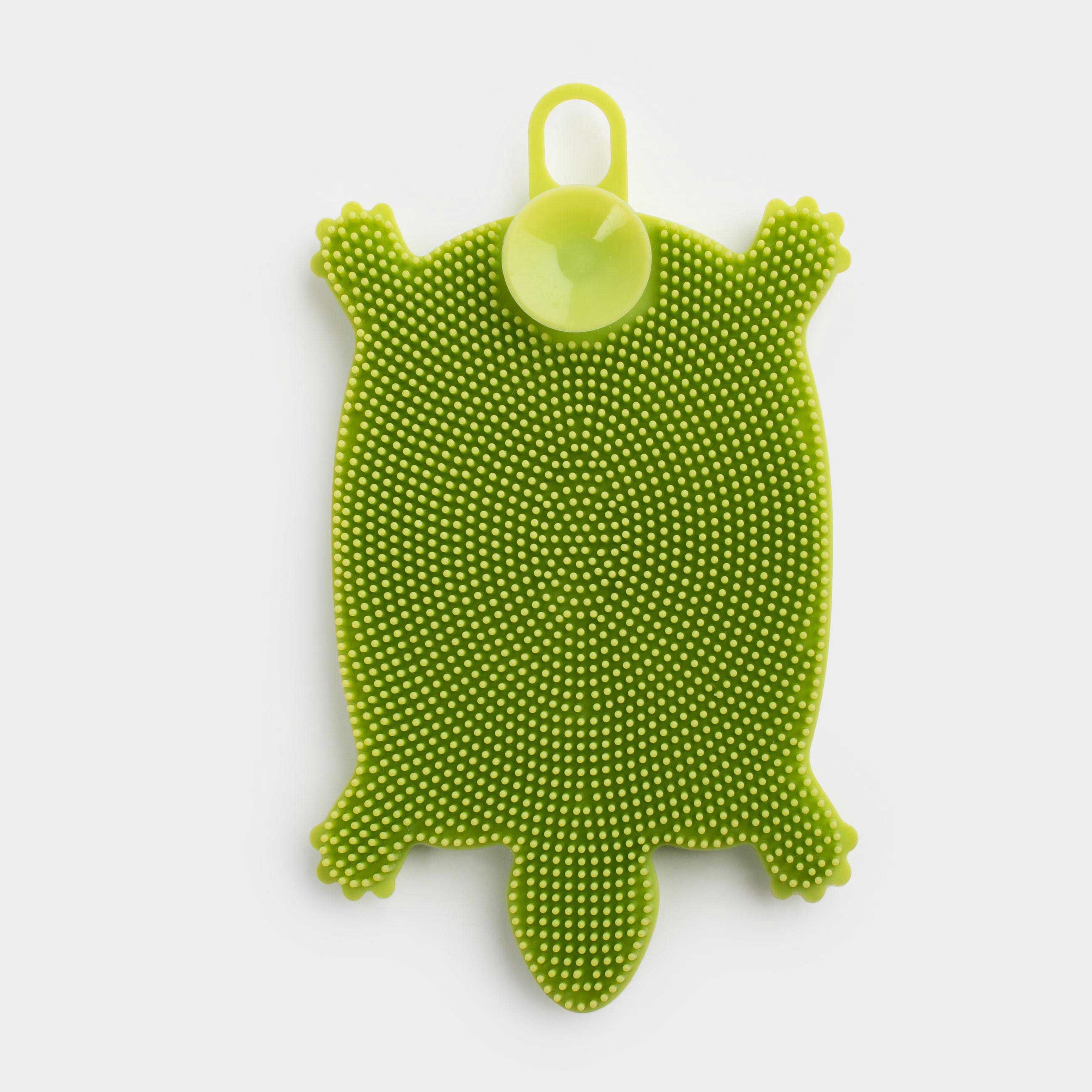 Dish washing sponge, 13 cm, Silicone, Green, Turtle, Manny, image-0