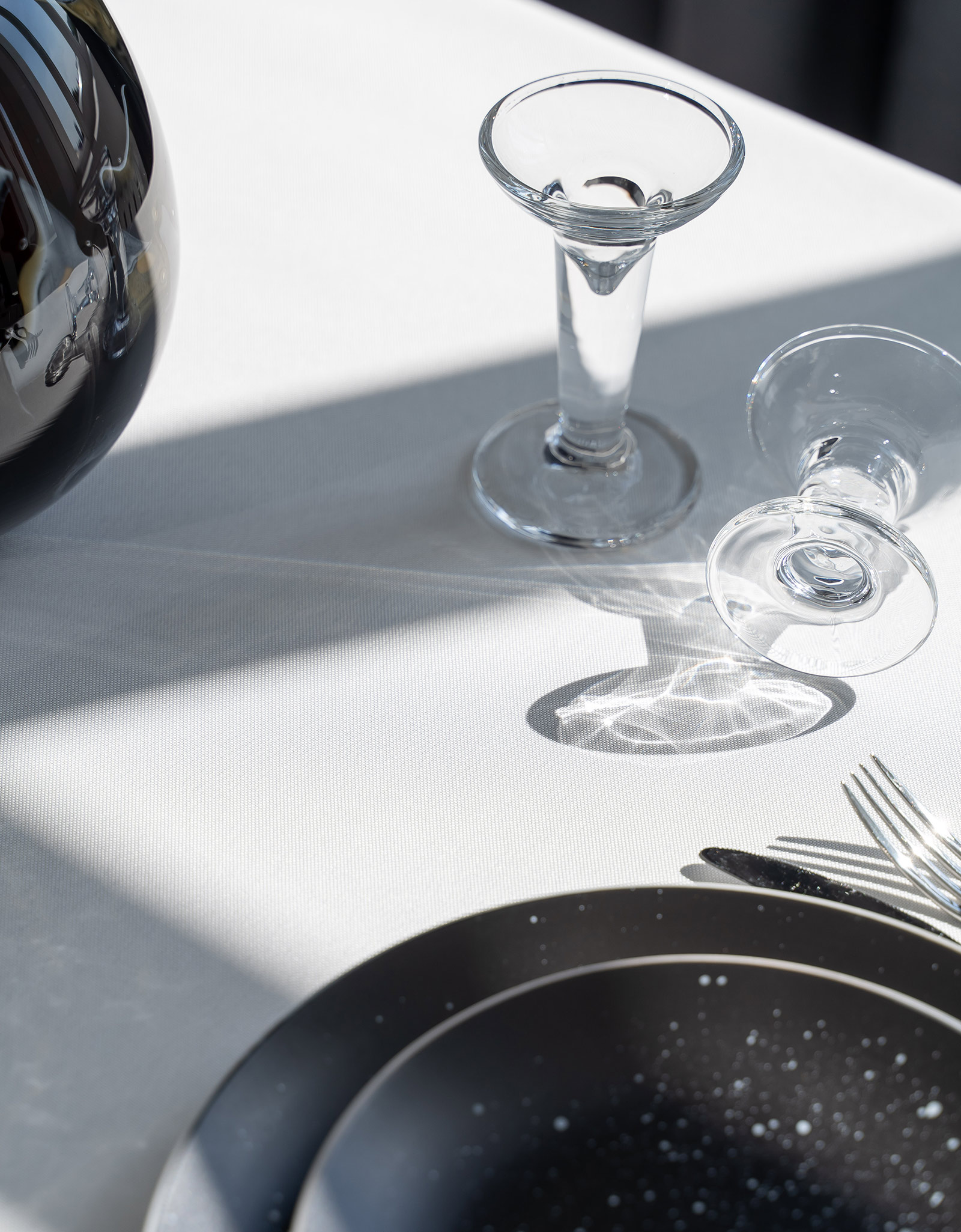 Tablecloth, 170x250 cm, polyester, white-gray, milkyy way