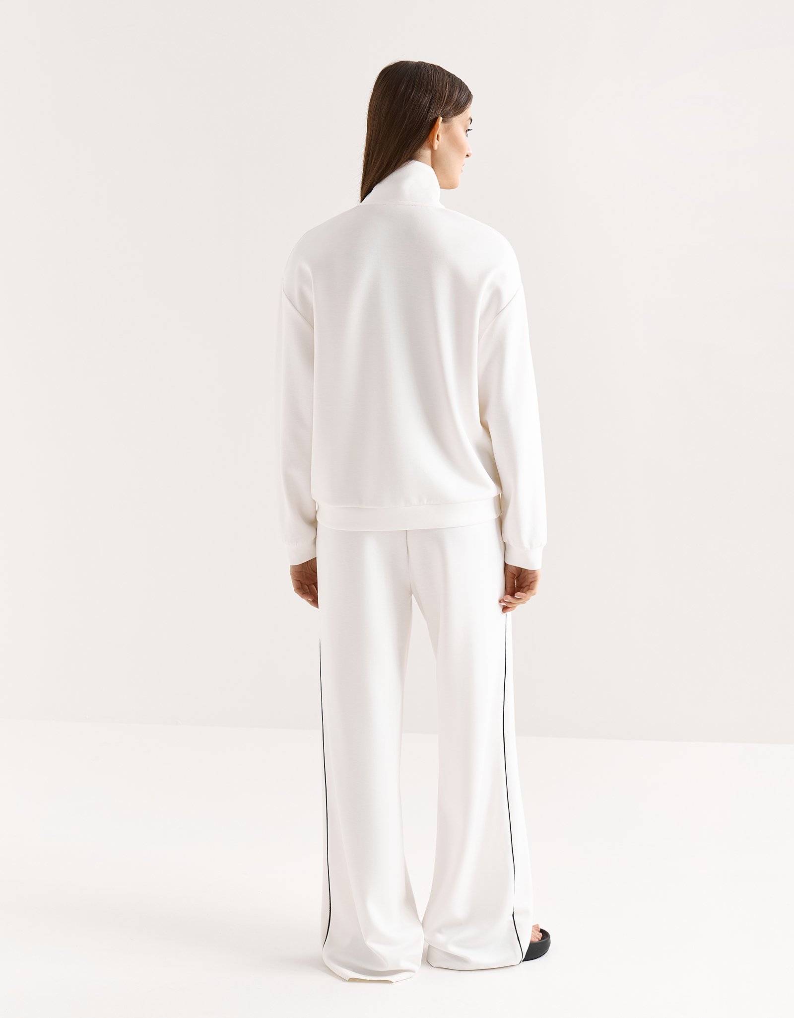 Women's trousers, size S, cotton/viscose/spandex, milky, Alice, image-4