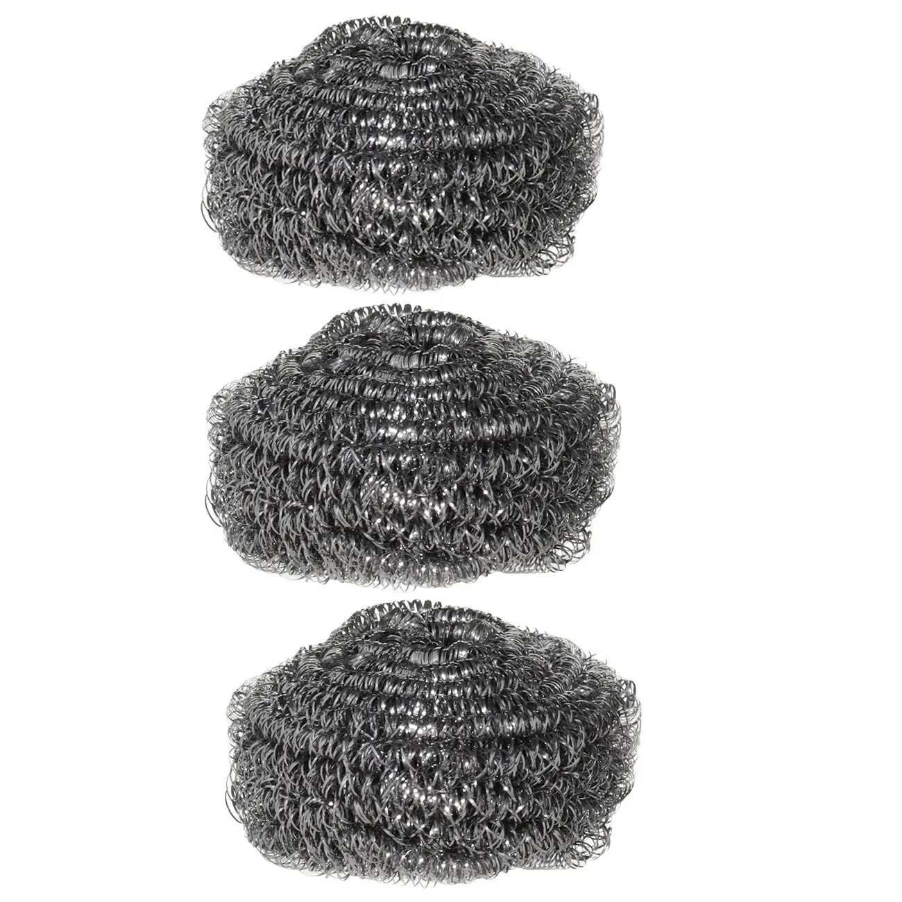 Cleaning sponge, 7 cm, 3 pcs, metal, silver, Clean, image-0