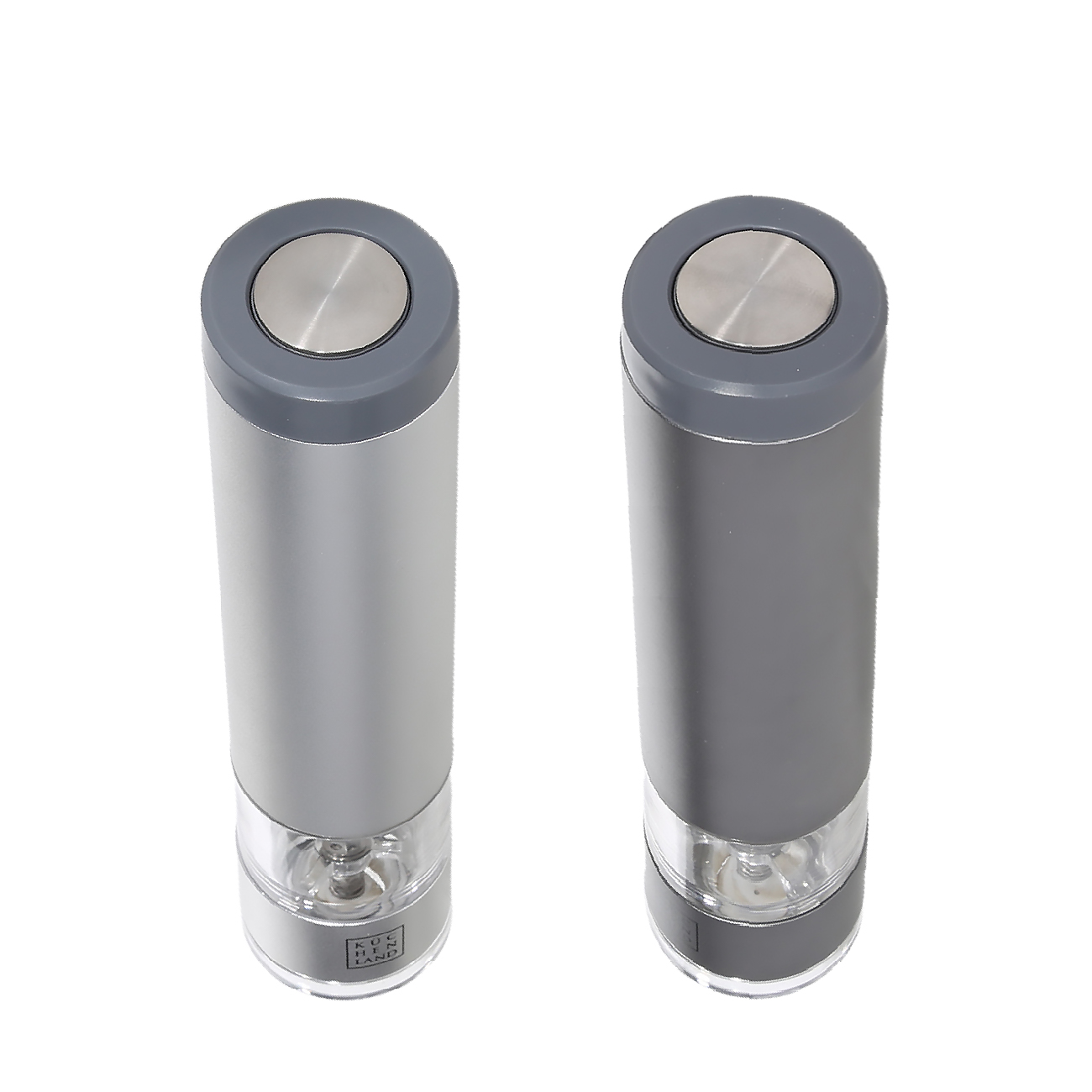 Spice mill, 22 cm, 2 pcs, electric, metal / plastic, LED B, Grey, Piquant, image-5