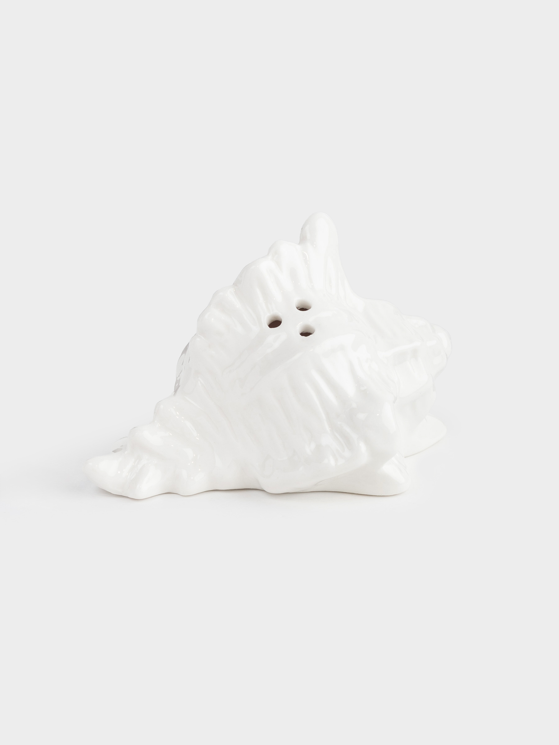 Salt or pepper container, 5 cm, porcelain P, white, Seashell, Seaside, image-1