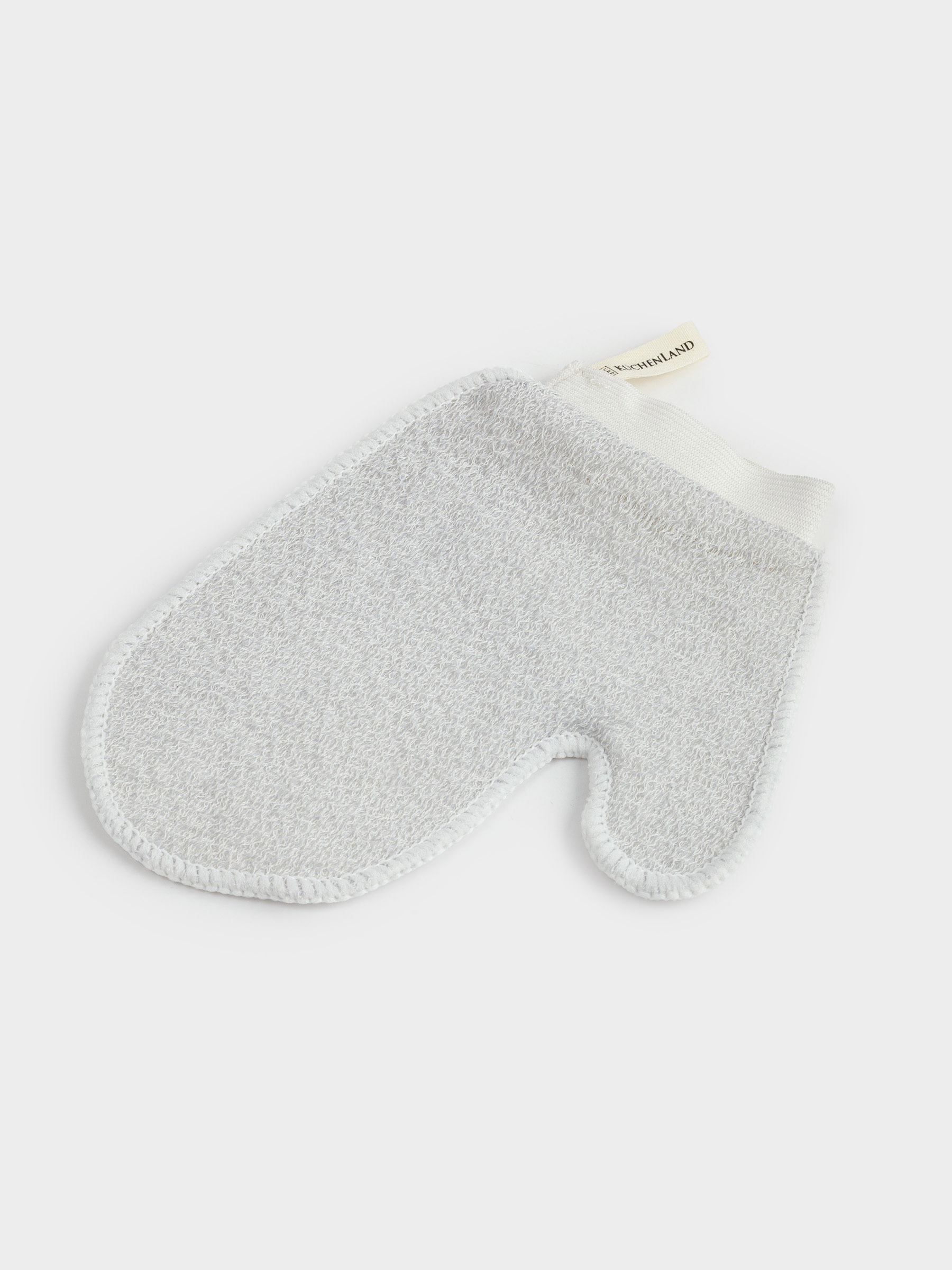 Washcloth-mitten for washing the body, 20x16 cm, nylon / cotton, gray-blue, Unique spa, image-2
