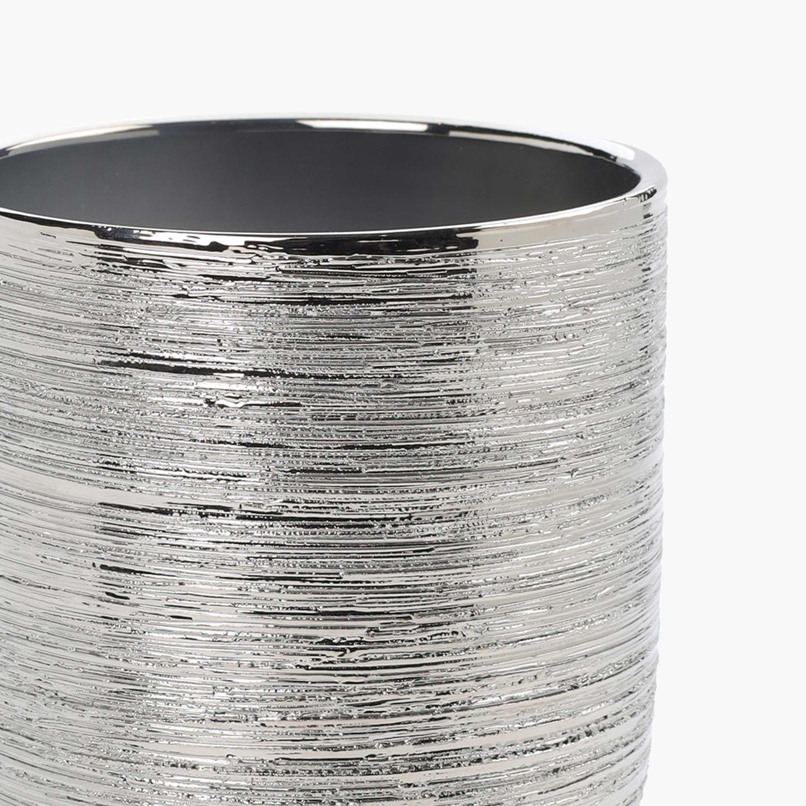 Planters, 14x14 cm, ceramic, silver, Galore, image-1