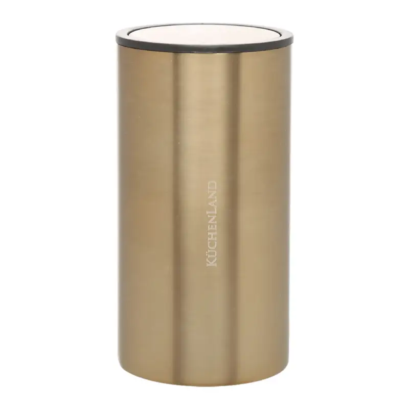 Toothpick container, 10 cm, steel, golden, Classic gold