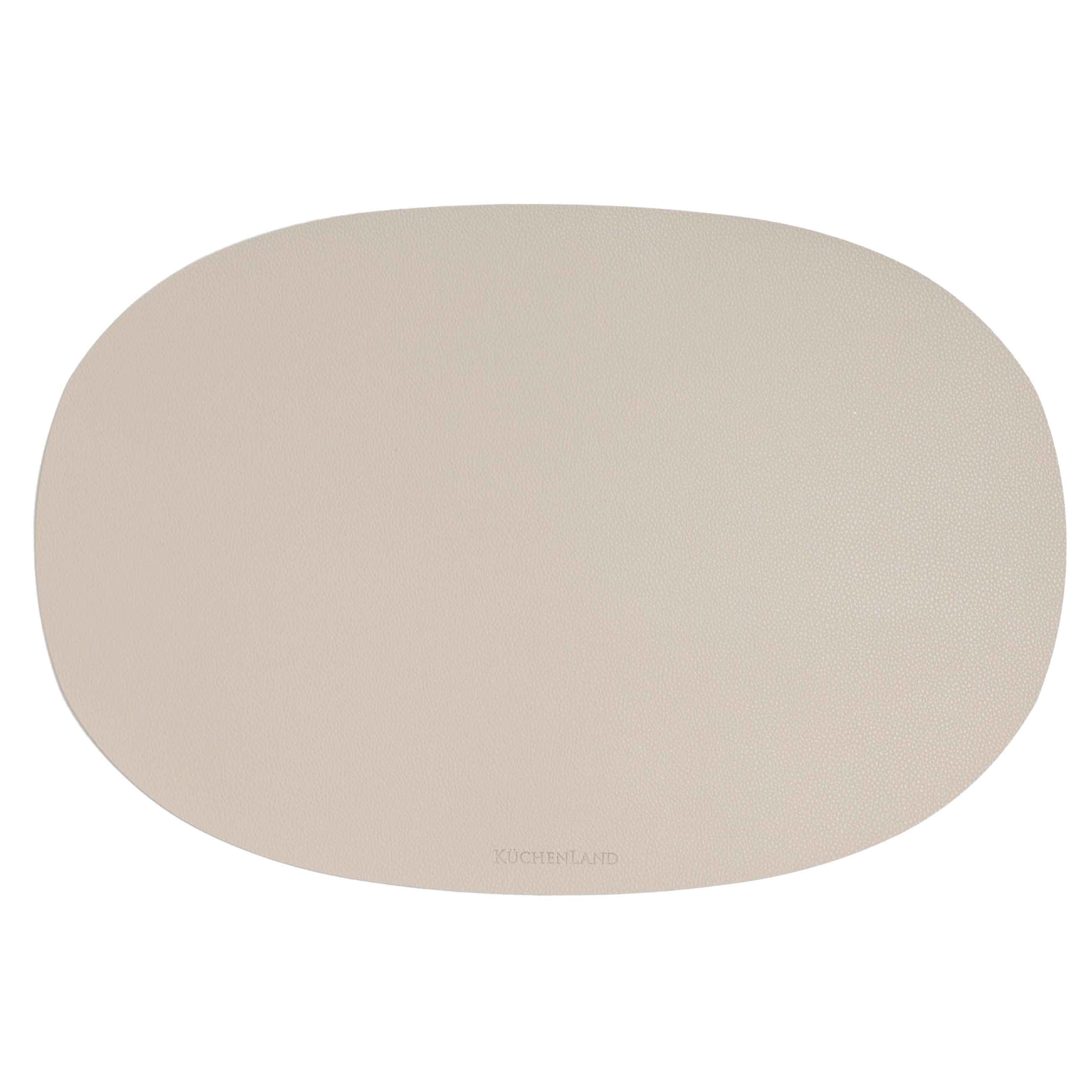 Placemat, 30x45 cm, PVC, oval, beige, Rock, image-0