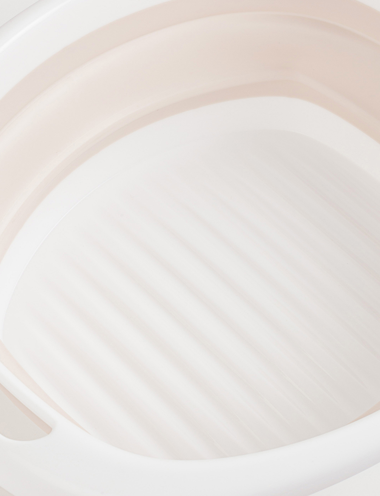 Folding basin, 5 l, ribbed bottom, plastic / rubber, beige-pink, Foldaway, image-4
