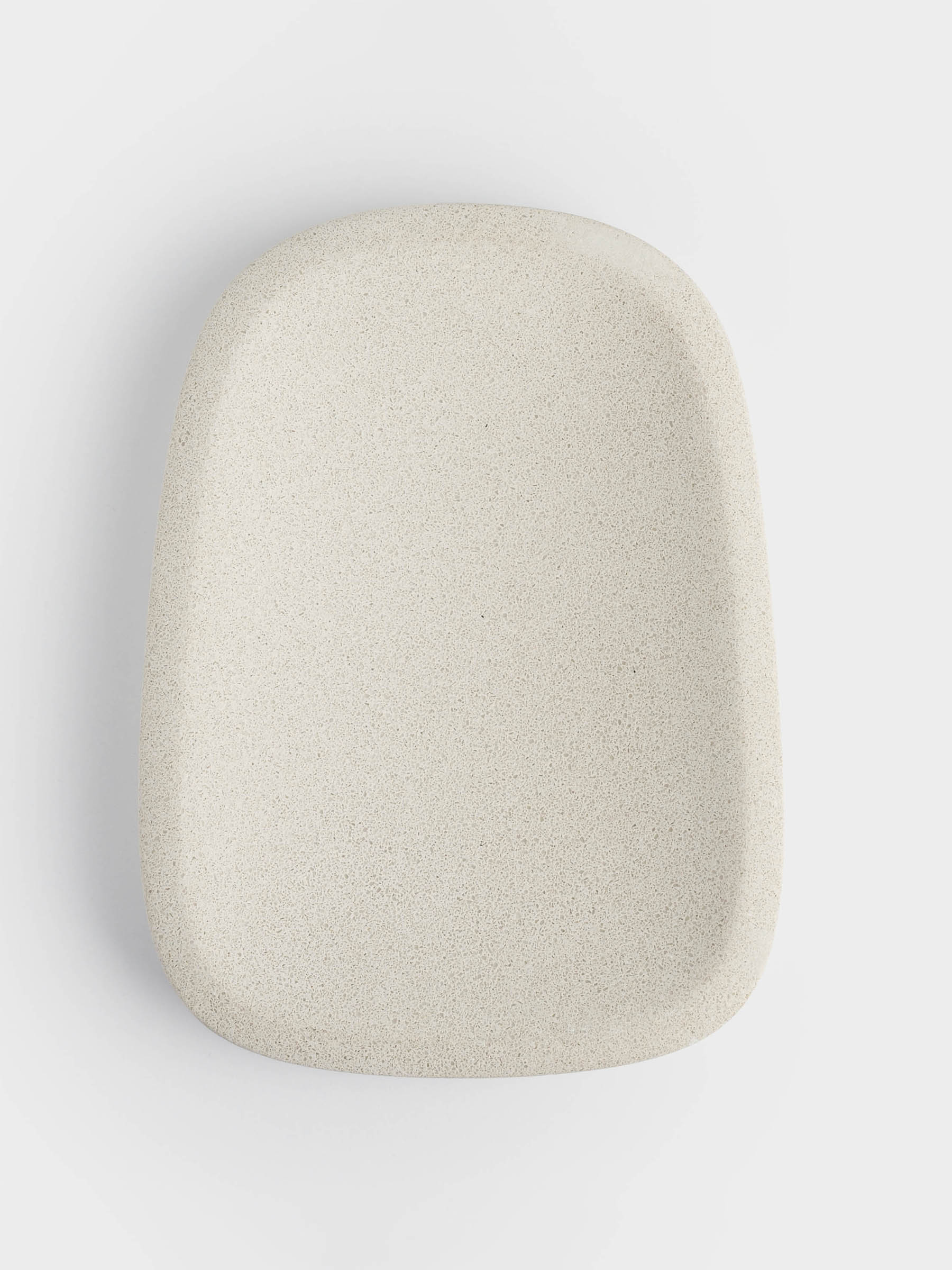 Soap dish, 14x10 cm, cement, rectangular, sand, Severe