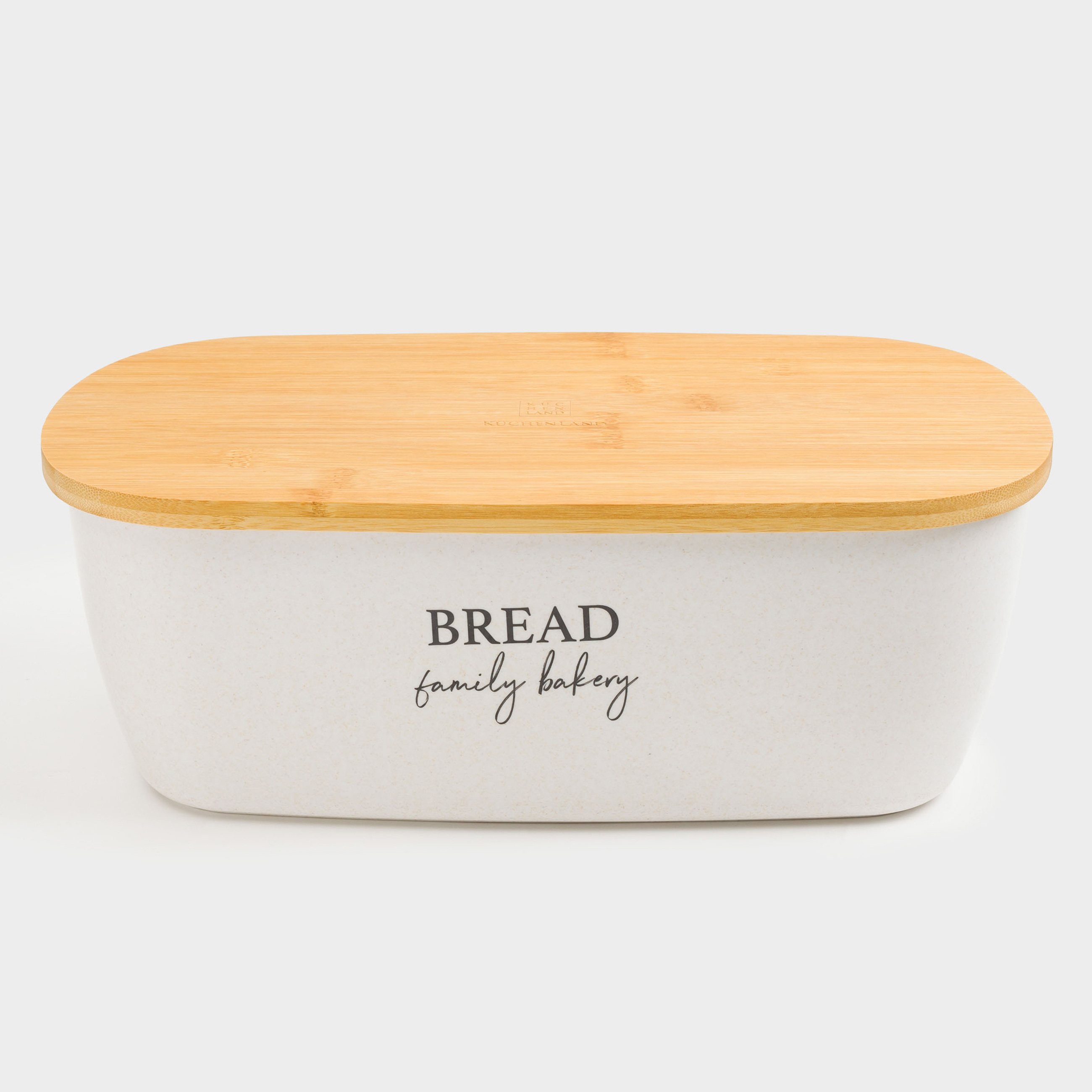 Bread box, 37x21x13 cm, with cutting board, bamboo, oval, Dairy, Bread/Bakery, Course