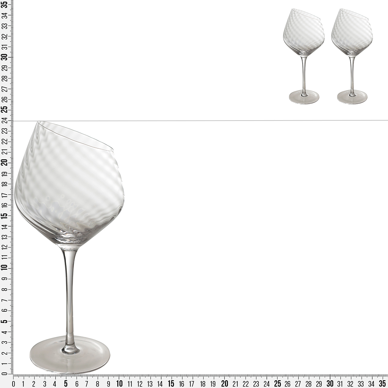 Drinking glass, 530 ml, 2 pcs, glass, Charm V, image-2
