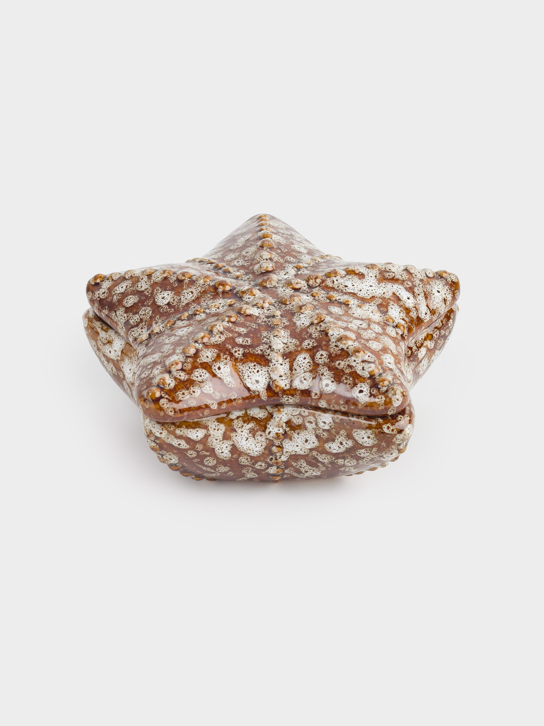 Jewelry box, 11x5 cm, ceramic, brown, Star, Seaside, image-0