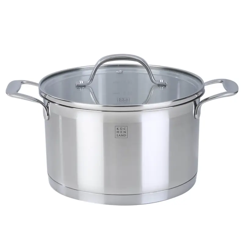 Pot with Lid, 20 cm, 3,8 l, Silver Stone