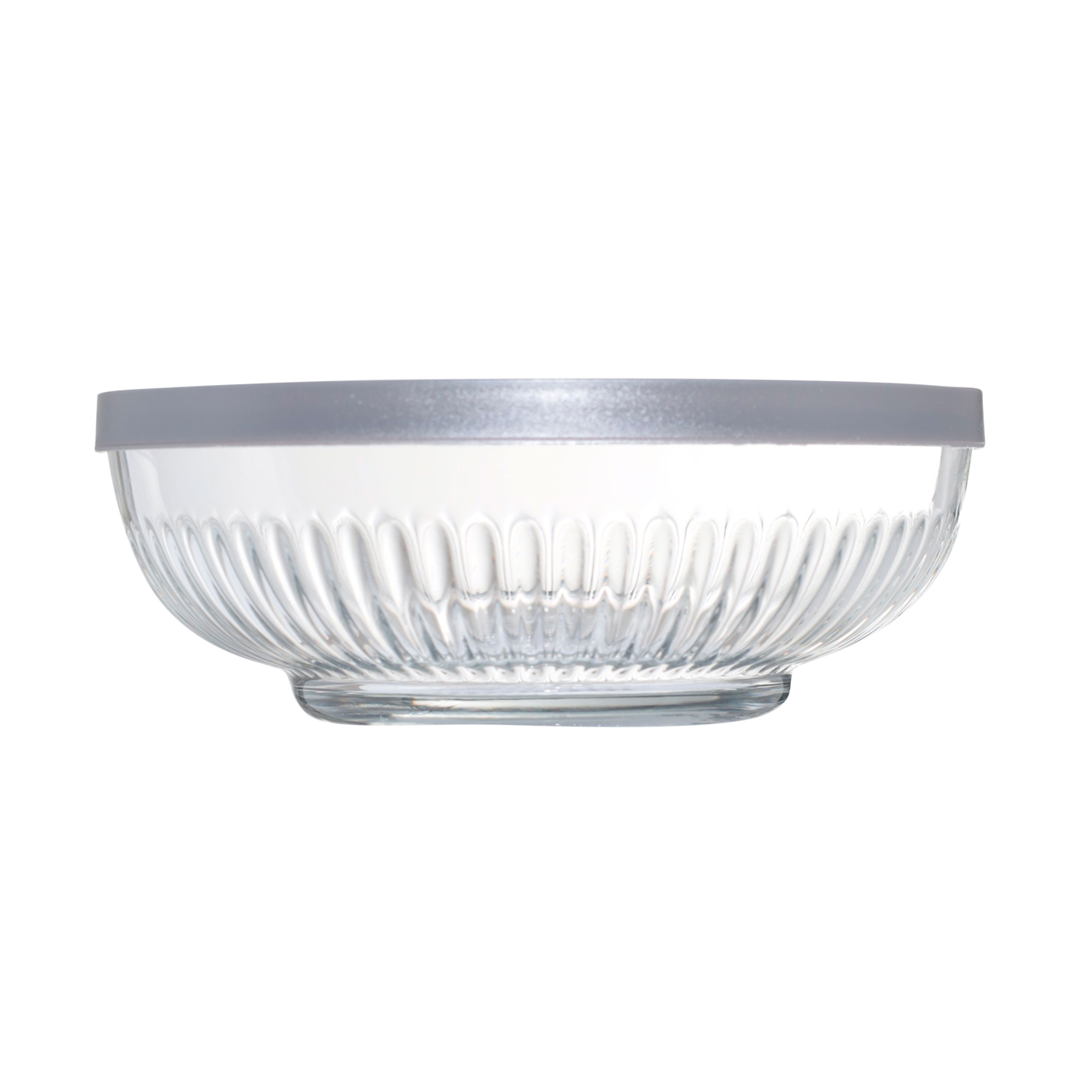 Salad bowl, 14x6 cm, 700 ml, with lid, glass R / plastic, Madeira