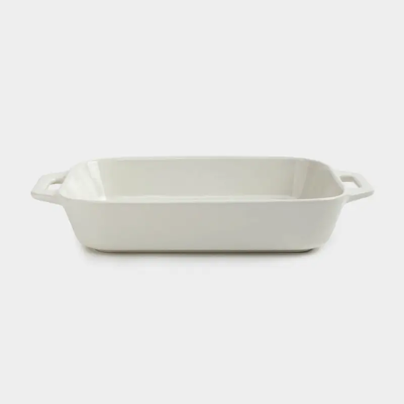 Baking dish, 27x20 cm, ceramic, rectangular, milk, Cakes ivory