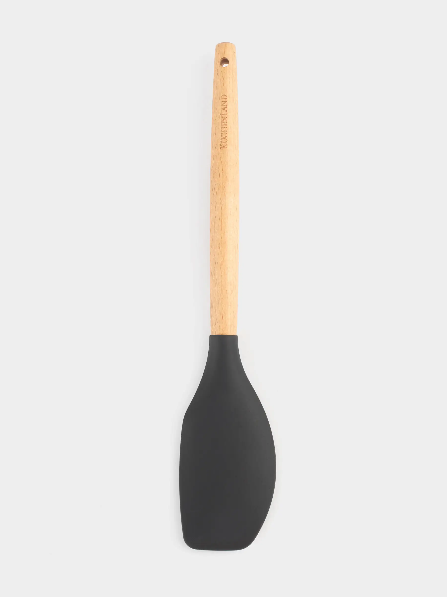 Spatula, 31 cm, silicone / wood, gray, Weekend