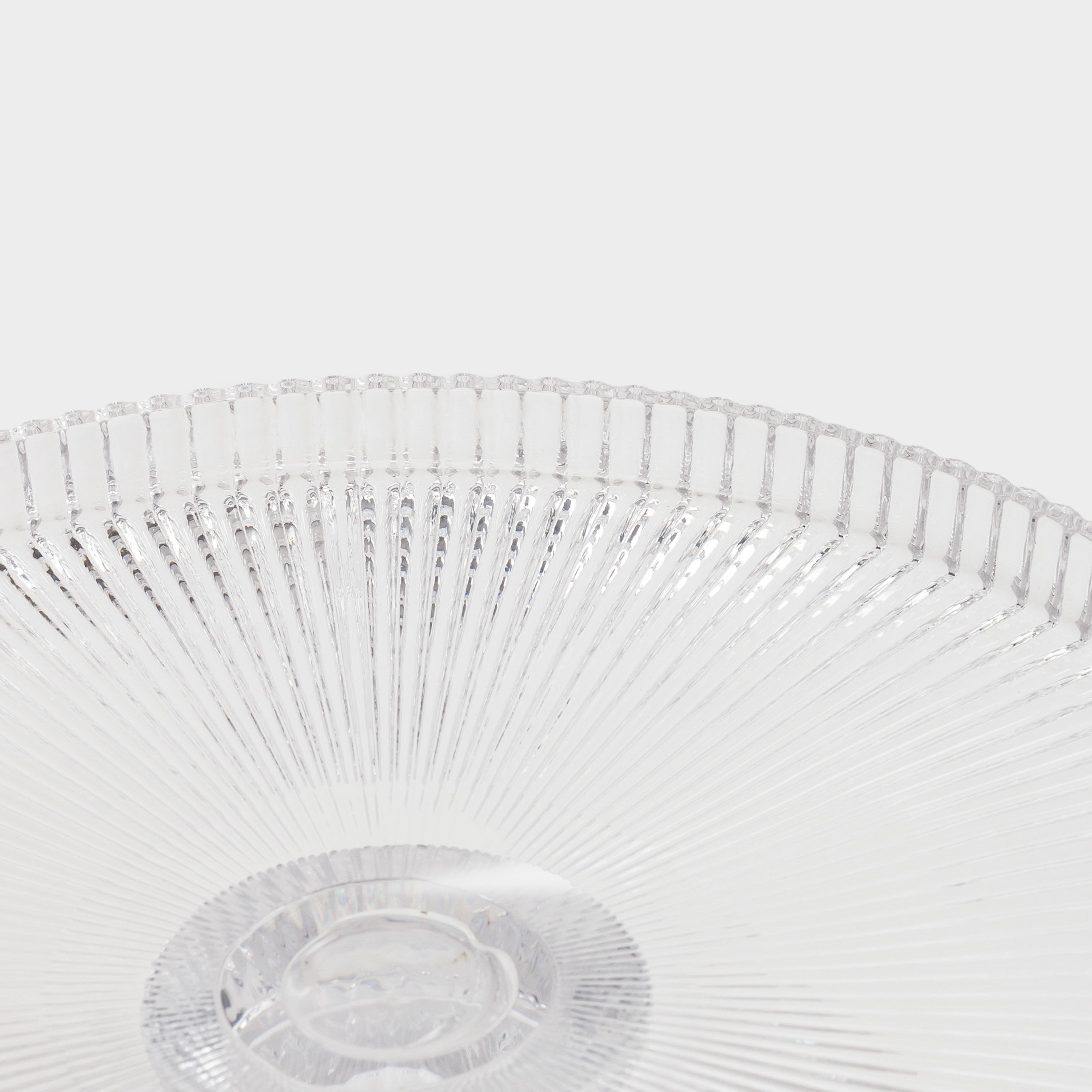 Dish on a leg, 20x8 cm, glass P, Ribby