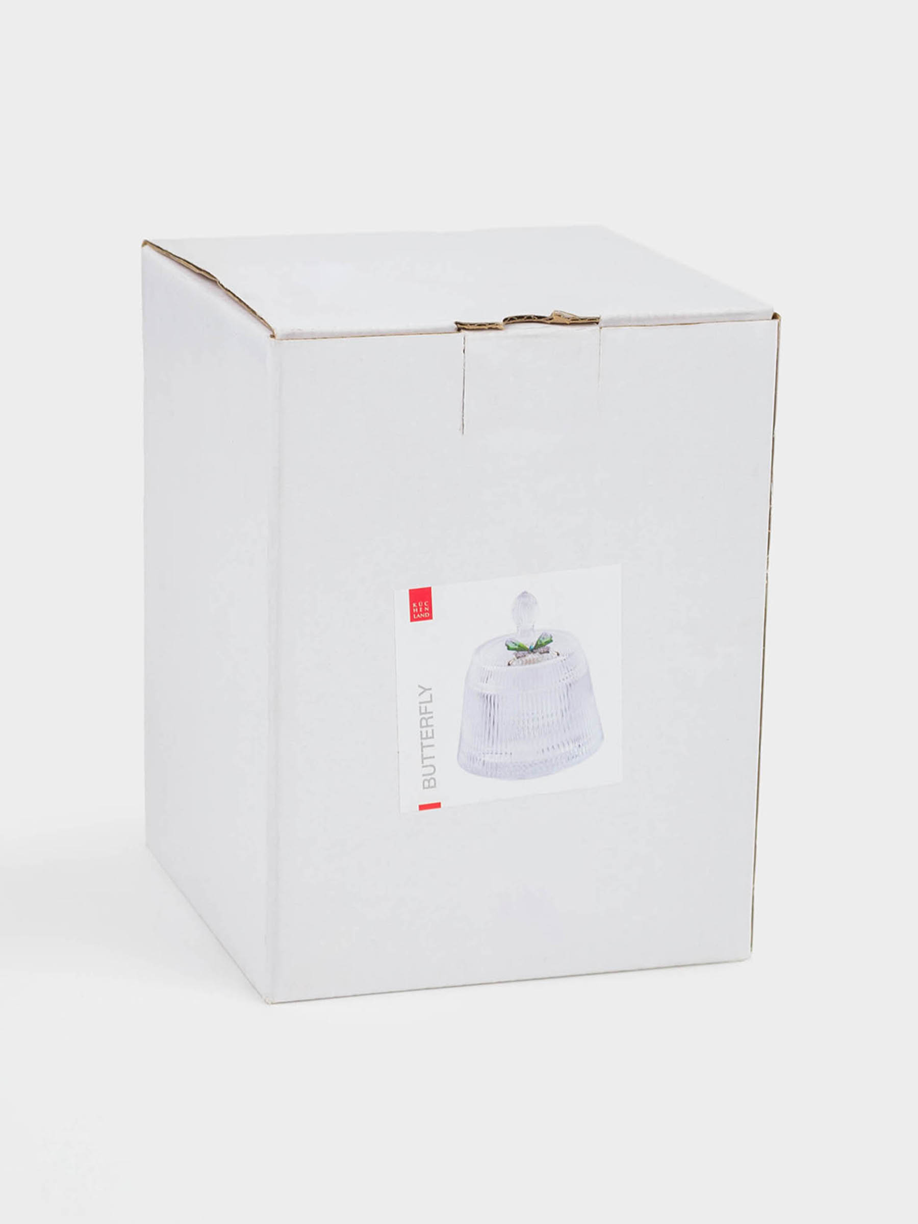 Storage container, 11x13 cm, 250 ml, glass R / rhinestones, Butterfly, Butterfly, image-5