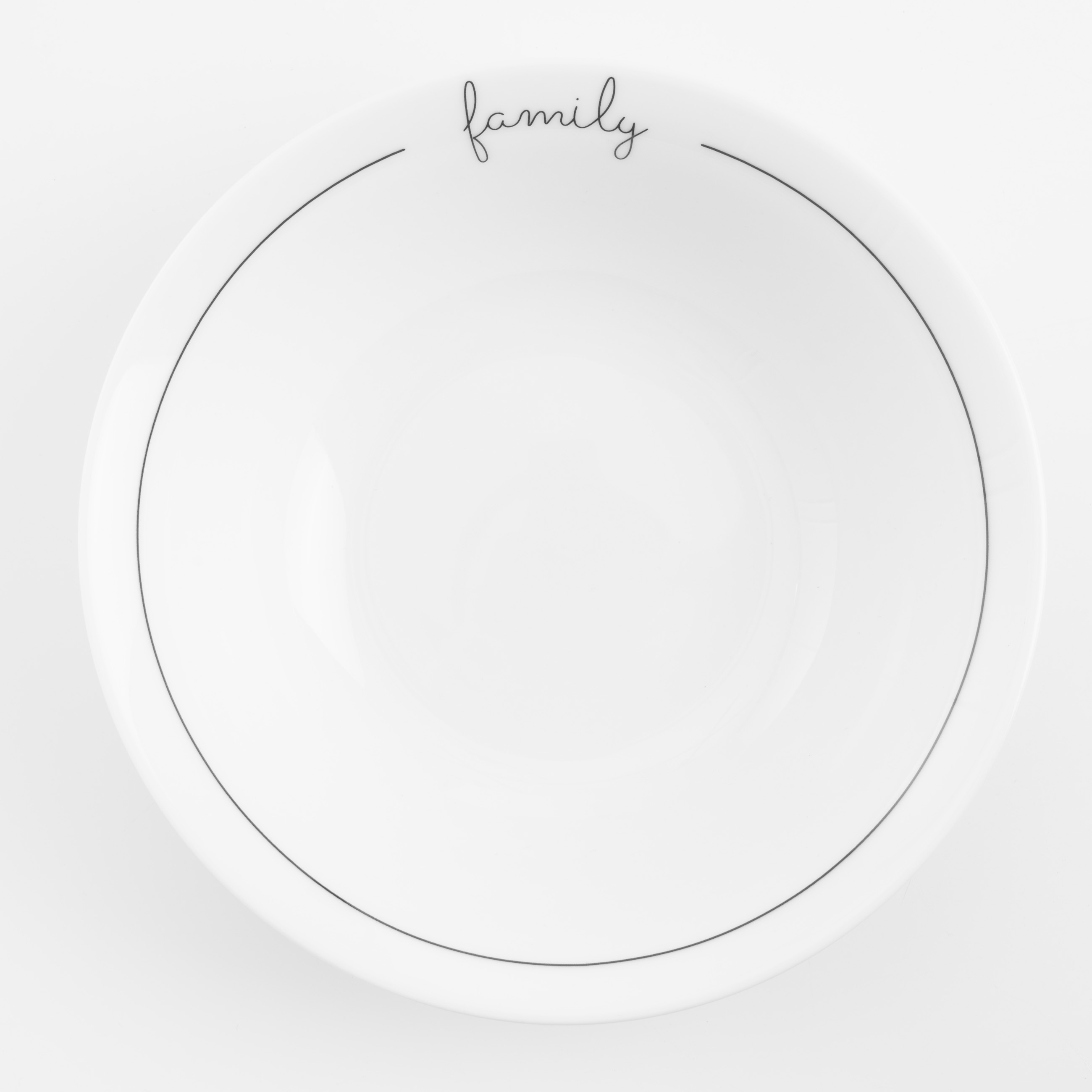 Salad bowl, 17x6 cm, 380 ml, porcelain N, white, Family, Scroll white